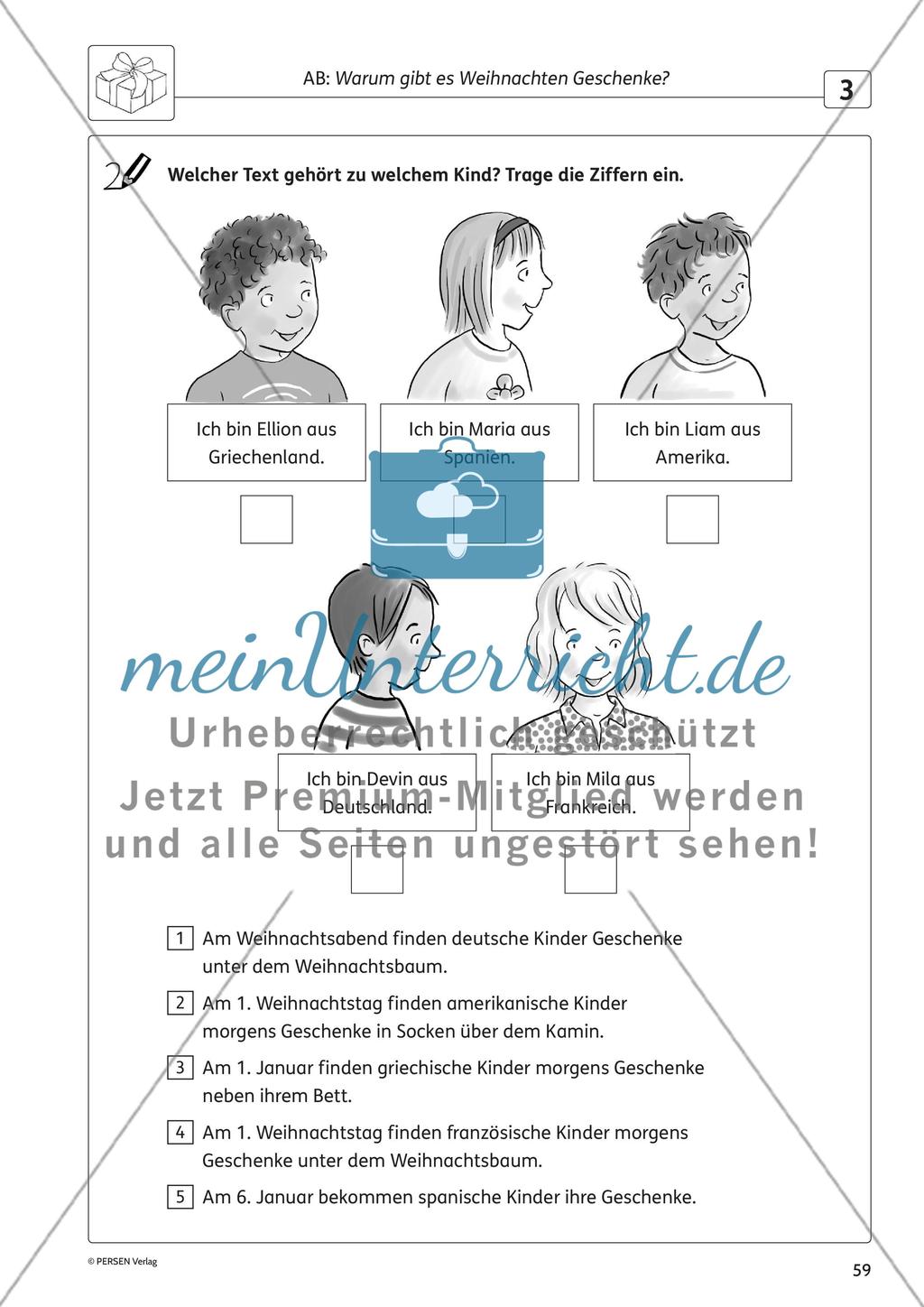 Warum gibt es Weihnachten Geschenke? meinUnterricht