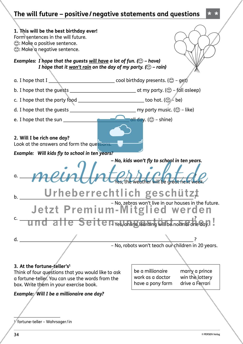 Grammatiktraining Englisch für die 6. Klasse - Teil 4 Preview 2