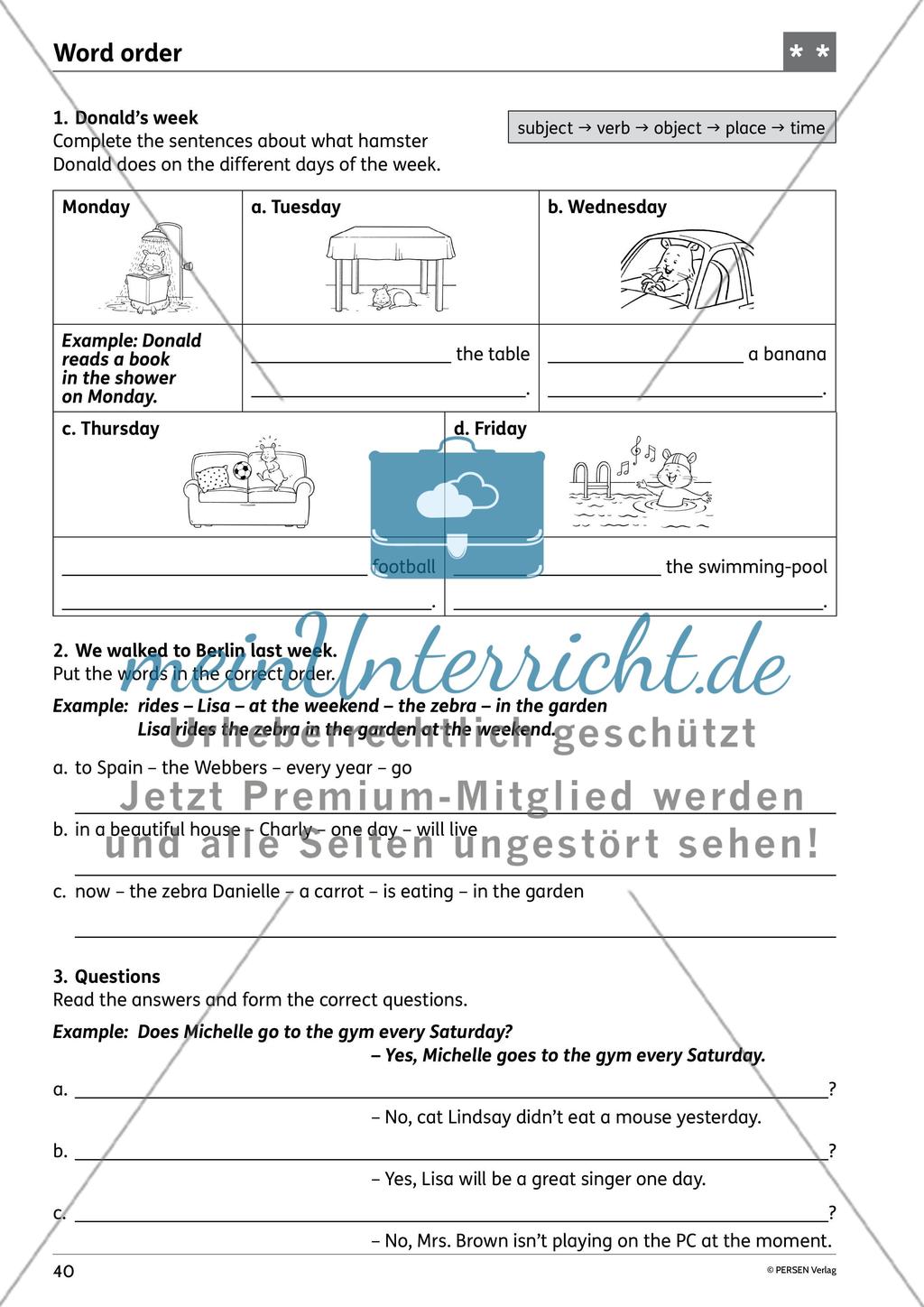 Grammatiktraining Englisch für die 6. Klasse - Teil 4 Preview 8