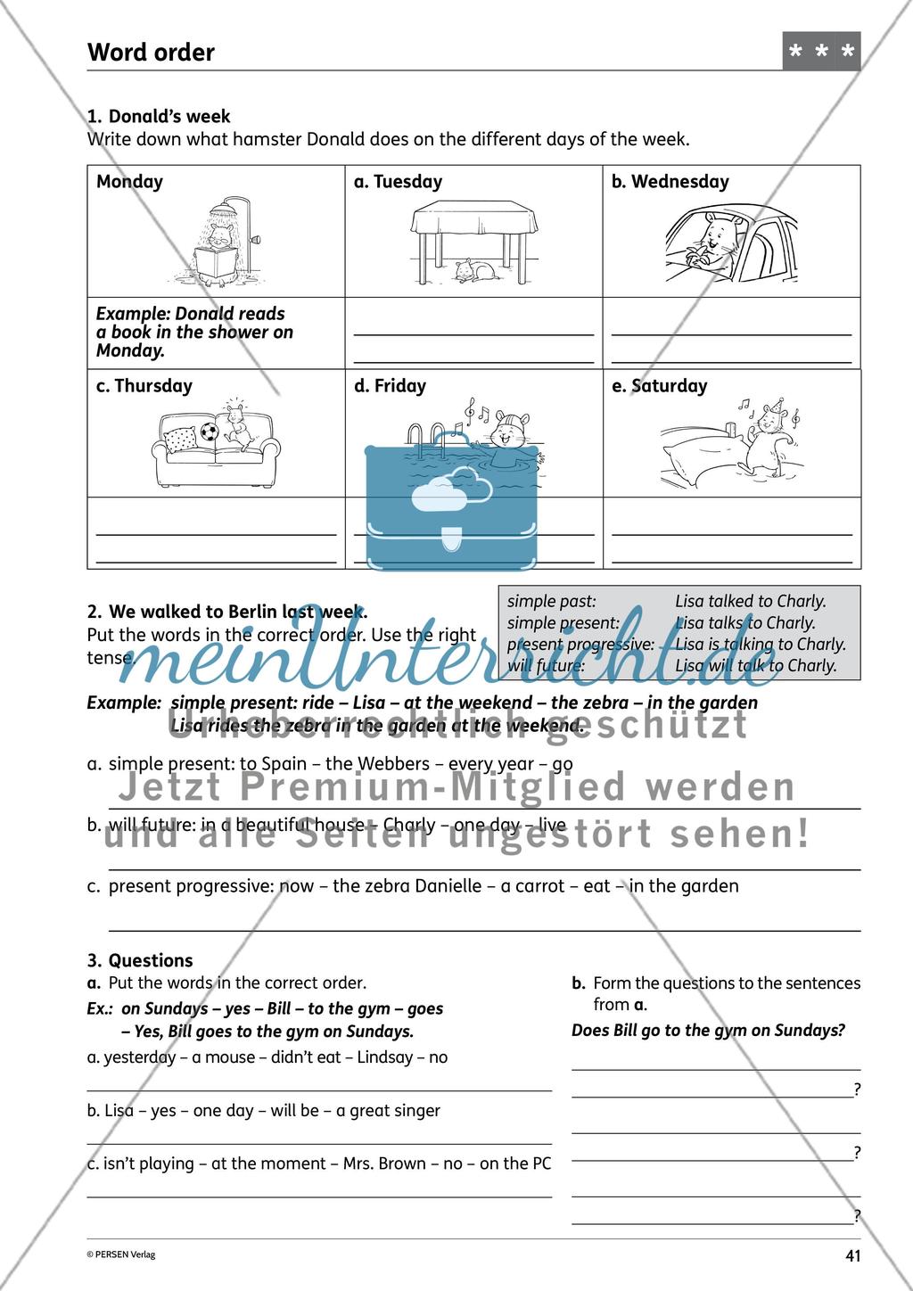 Grammatiktraining Englisch für die 6. Klasse - Teil 4 Preview 9