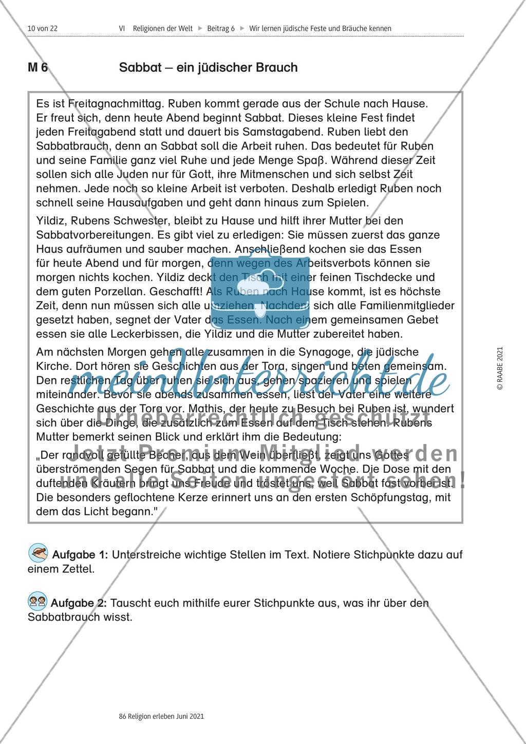 Wir lernen jüdische Feste und Bräuche kennen Preview 10