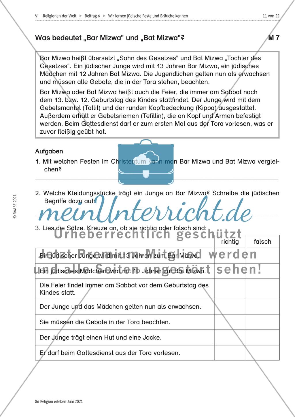 Wir lernen jüdische Feste und Bräuche kennen Preview 11