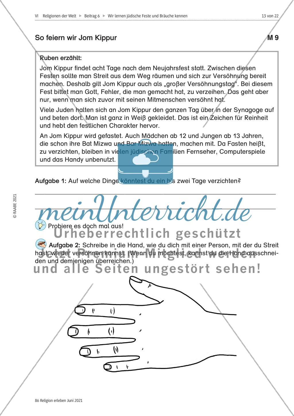Wir lernen jüdische Feste und Bräuche kennen Preview 13