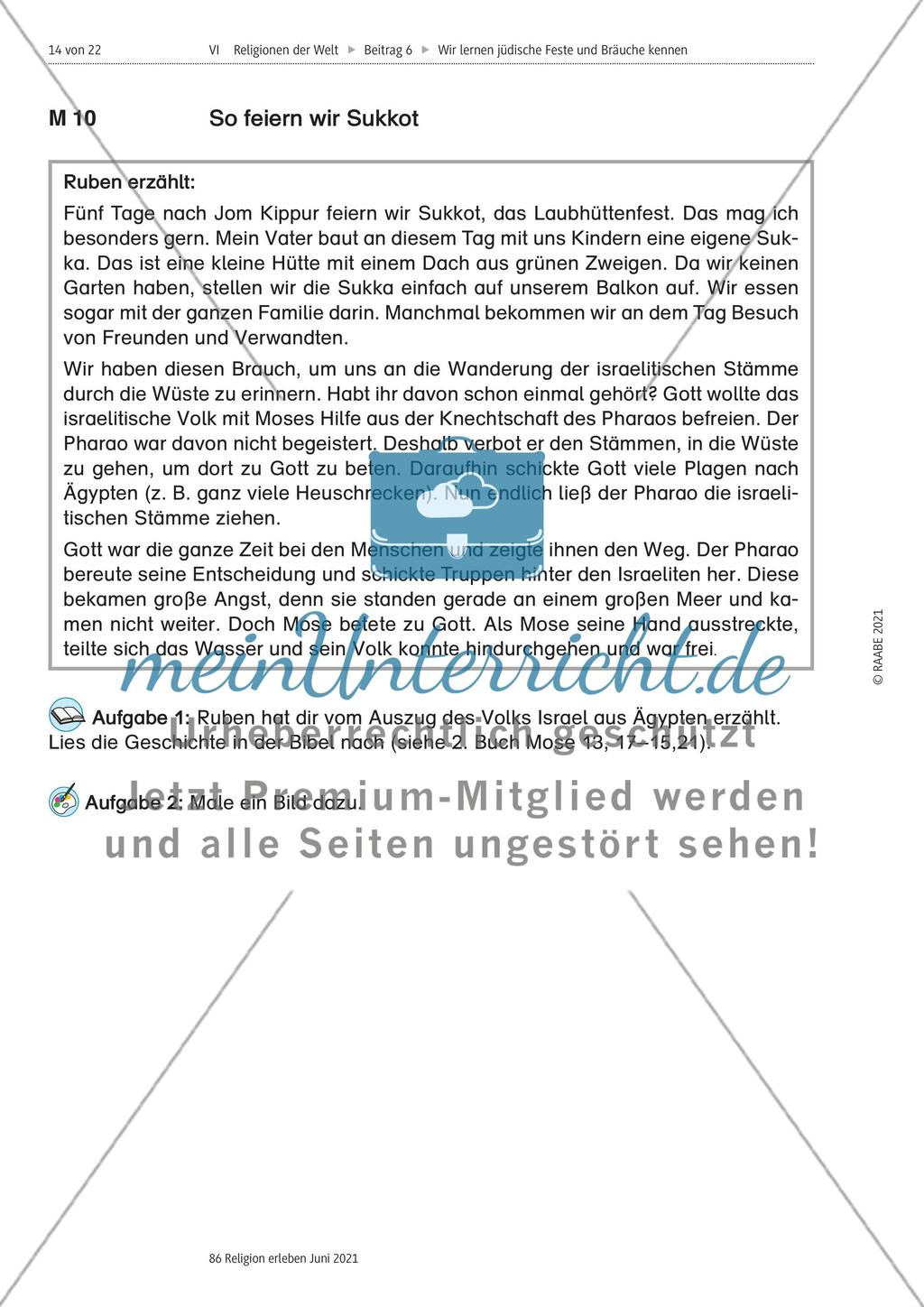 Wir lernen jüdische Feste und Bräuche kennen Preview 14
