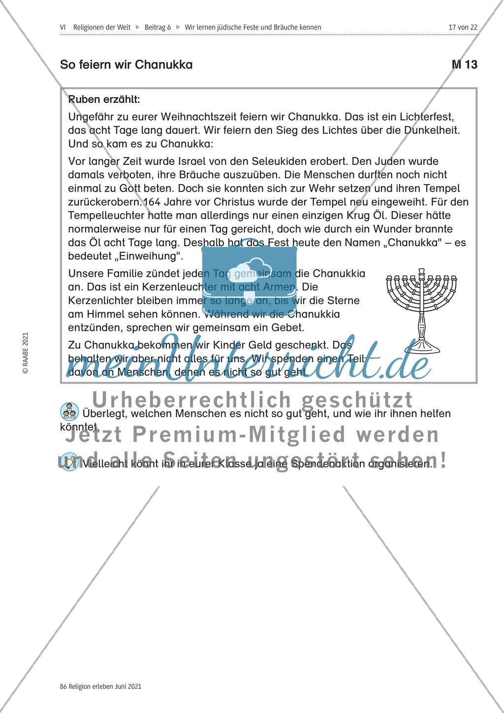 Wir lernen jüdische Feste und Bräuche kennen Preview 17