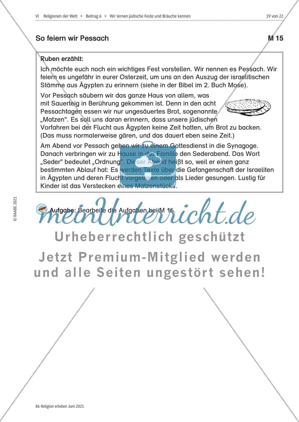 Wir lernen jüdische Feste und Bräuche kennen Preview 19