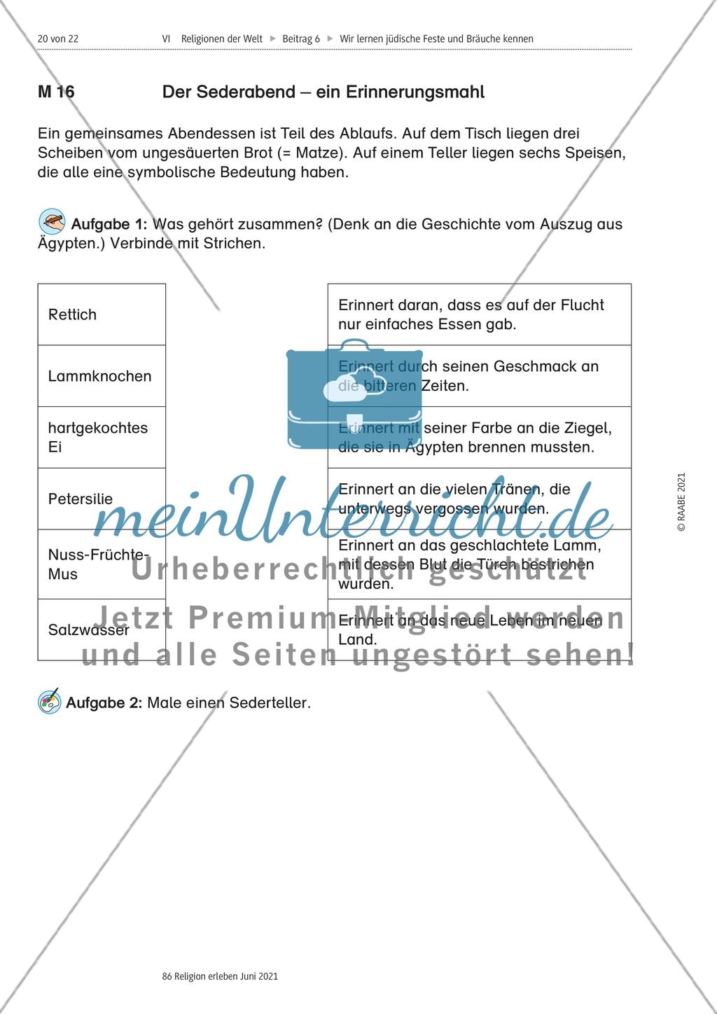 Wir lernen jüdische Feste und Bräuche kennen Preview 20