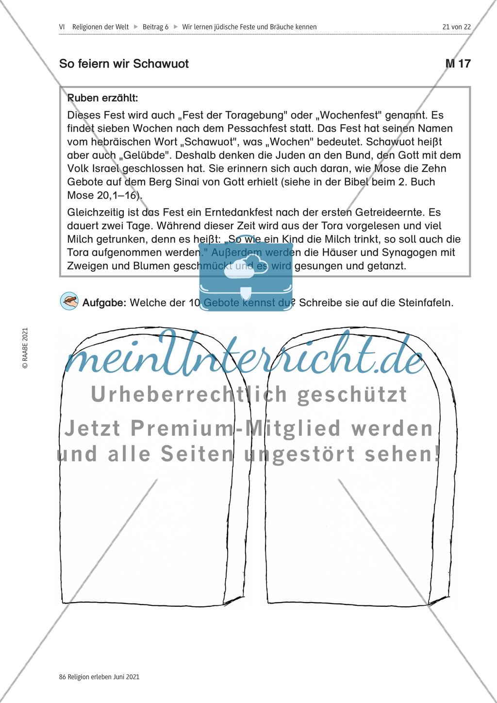 Wir lernen jüdische Feste und Bräuche kennen Preview 21