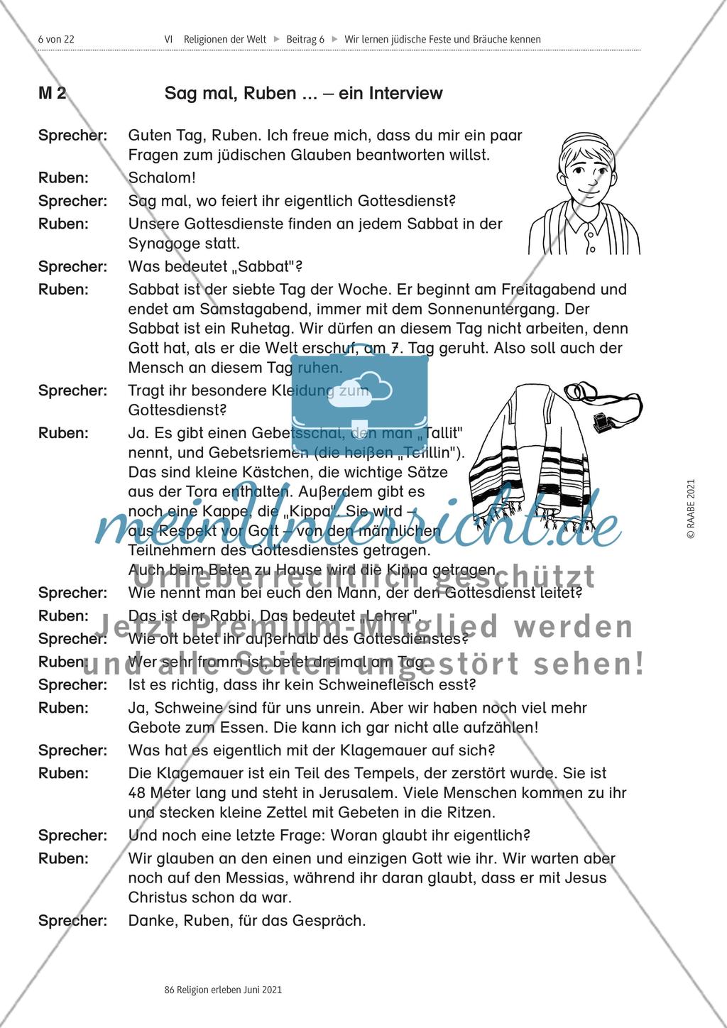 Wir lernen jüdische Feste und Bräuche kennen Preview 6
