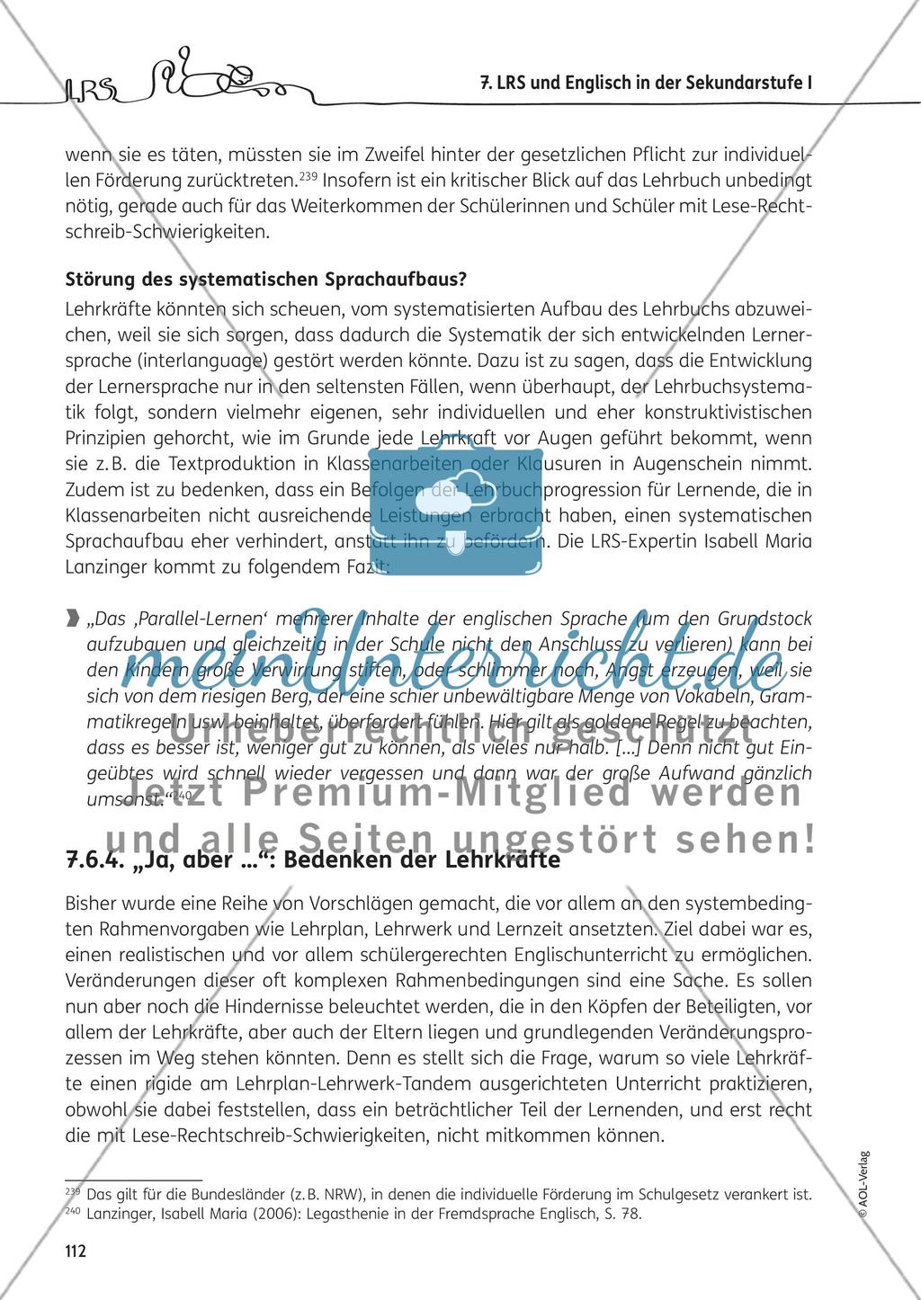 LRS und Englisch in der Sekundarstufe I - Teil 2 Preview 11