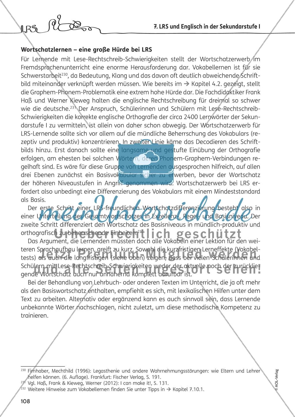 LRS und Englisch in der Sekundarstufe I - Teil 2 Preview 7