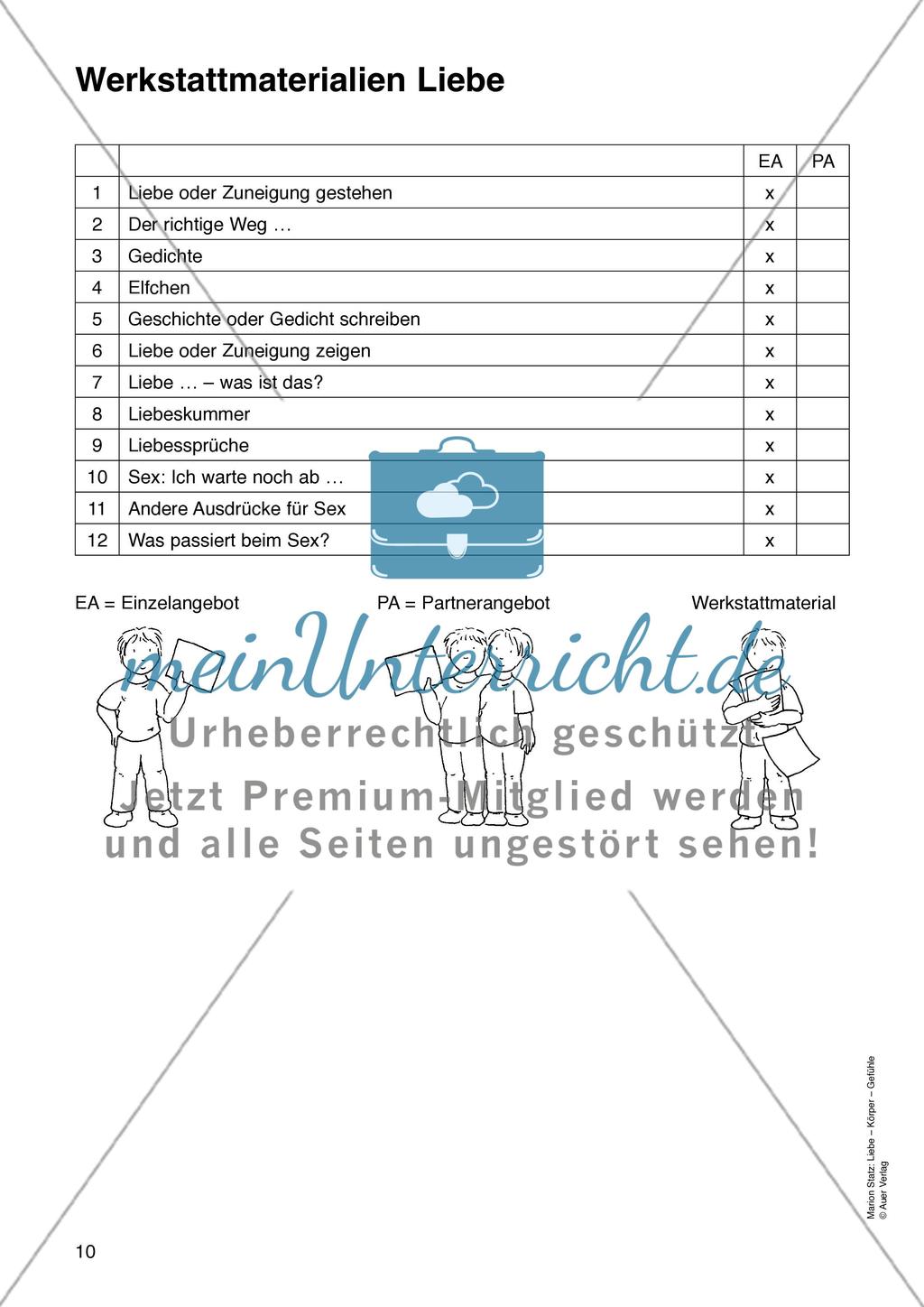 Werkstattmaterialien Liebe - Teil 1 Preview 1