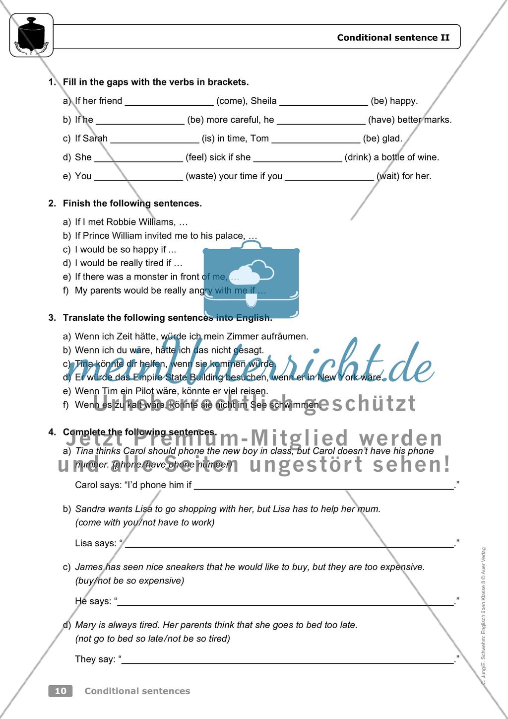 Conditional sentences Preview 6