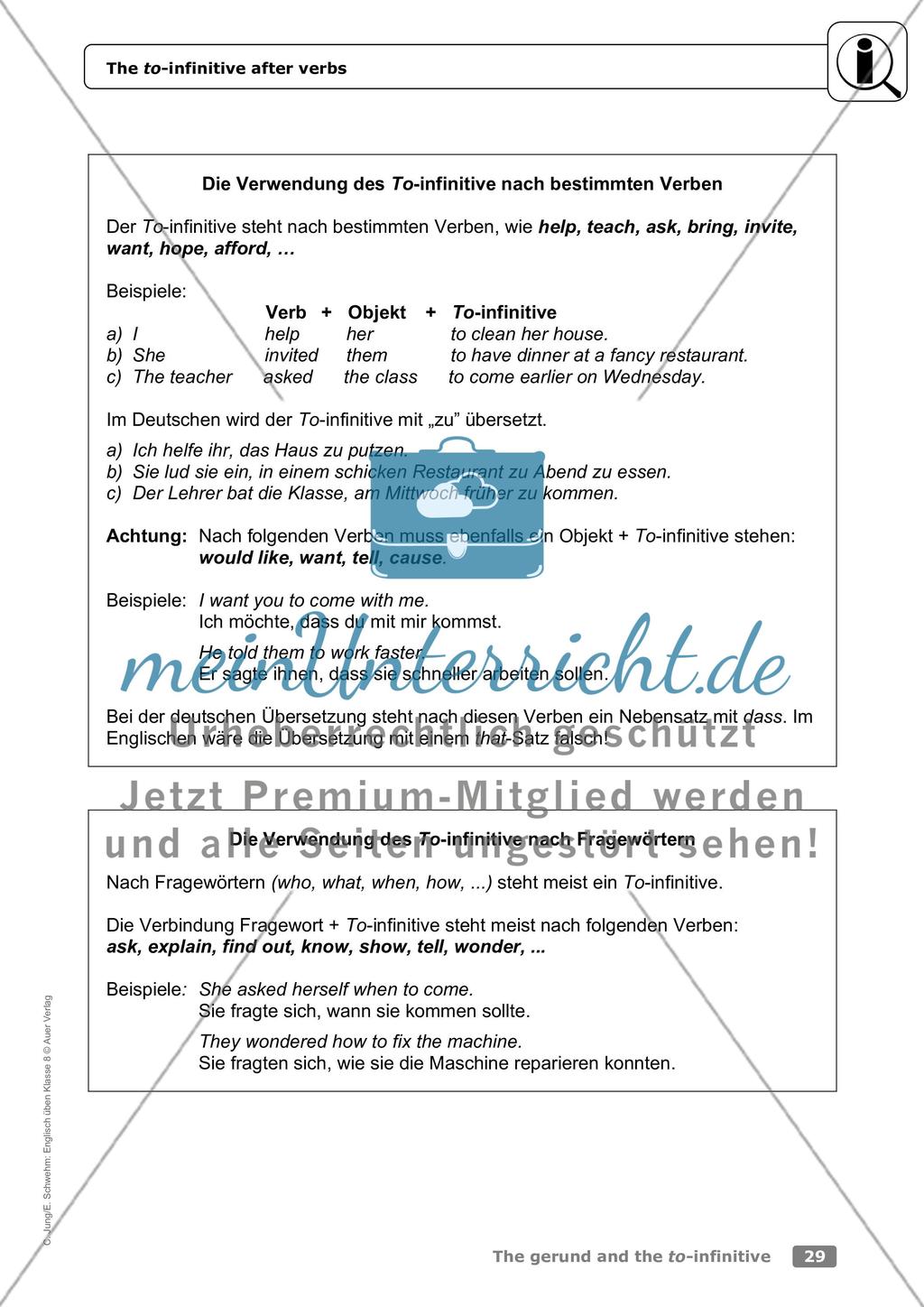 The gerund and the to-infinitive Preview 10