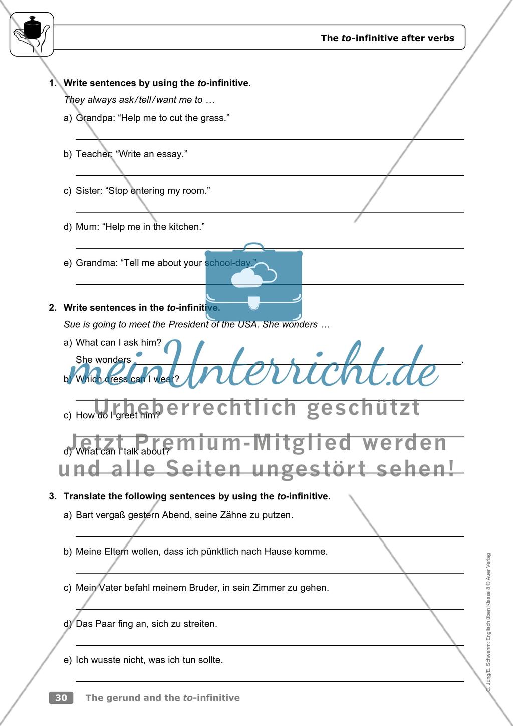The gerund and the to-infinitive Preview 11