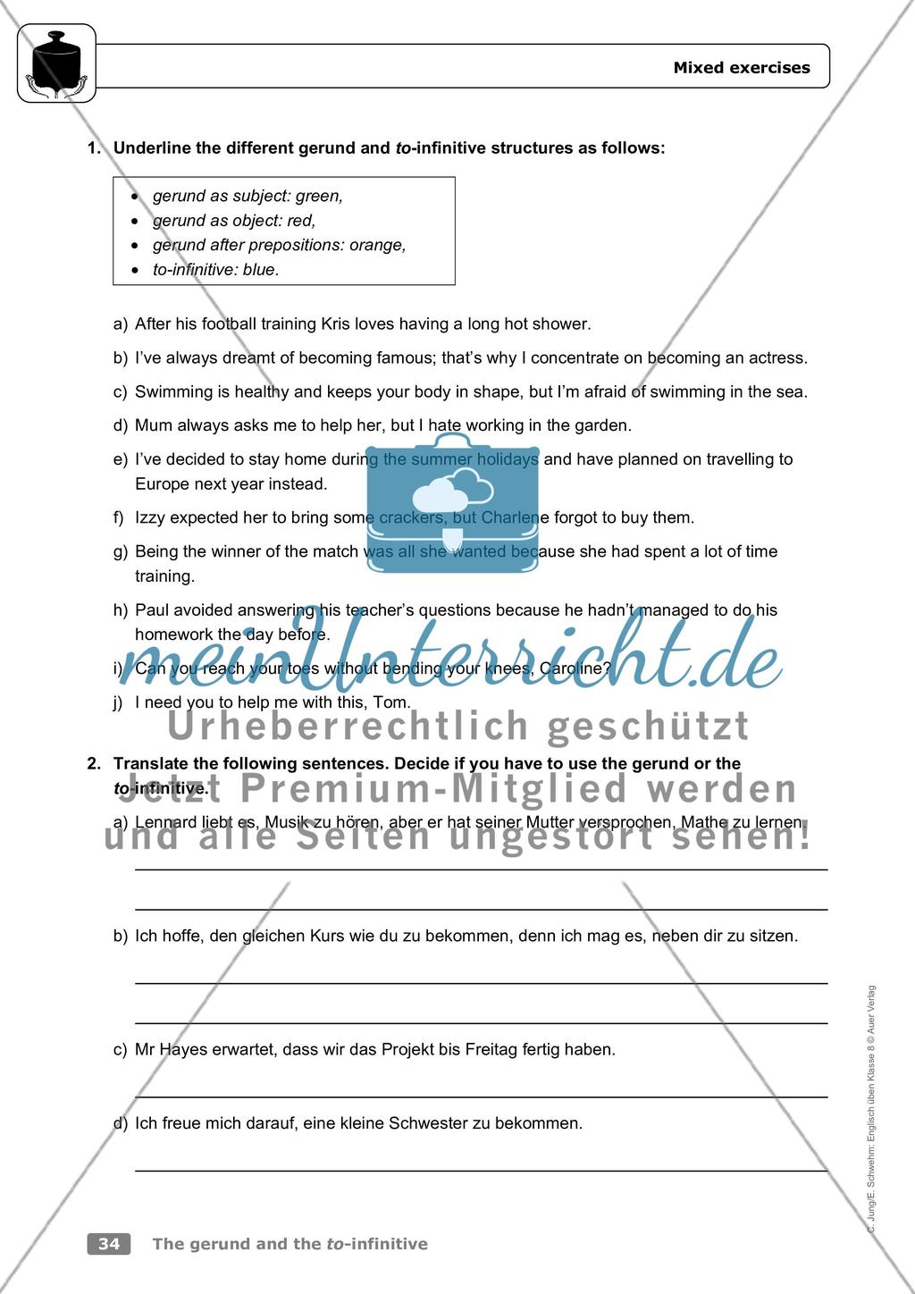 The gerund and the to-infinitive Preview 15