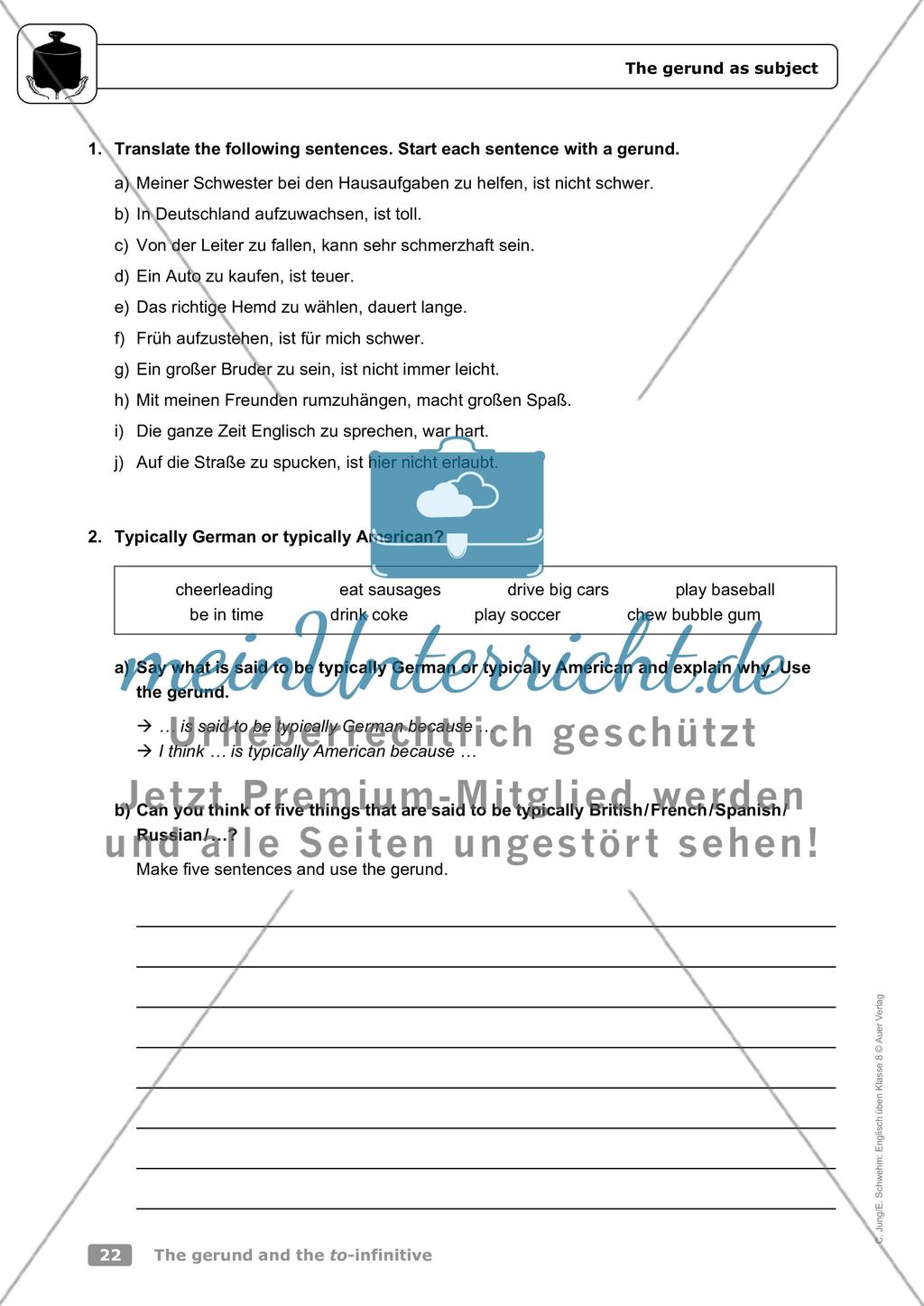 The gerund and the to-infinitive Preview 3