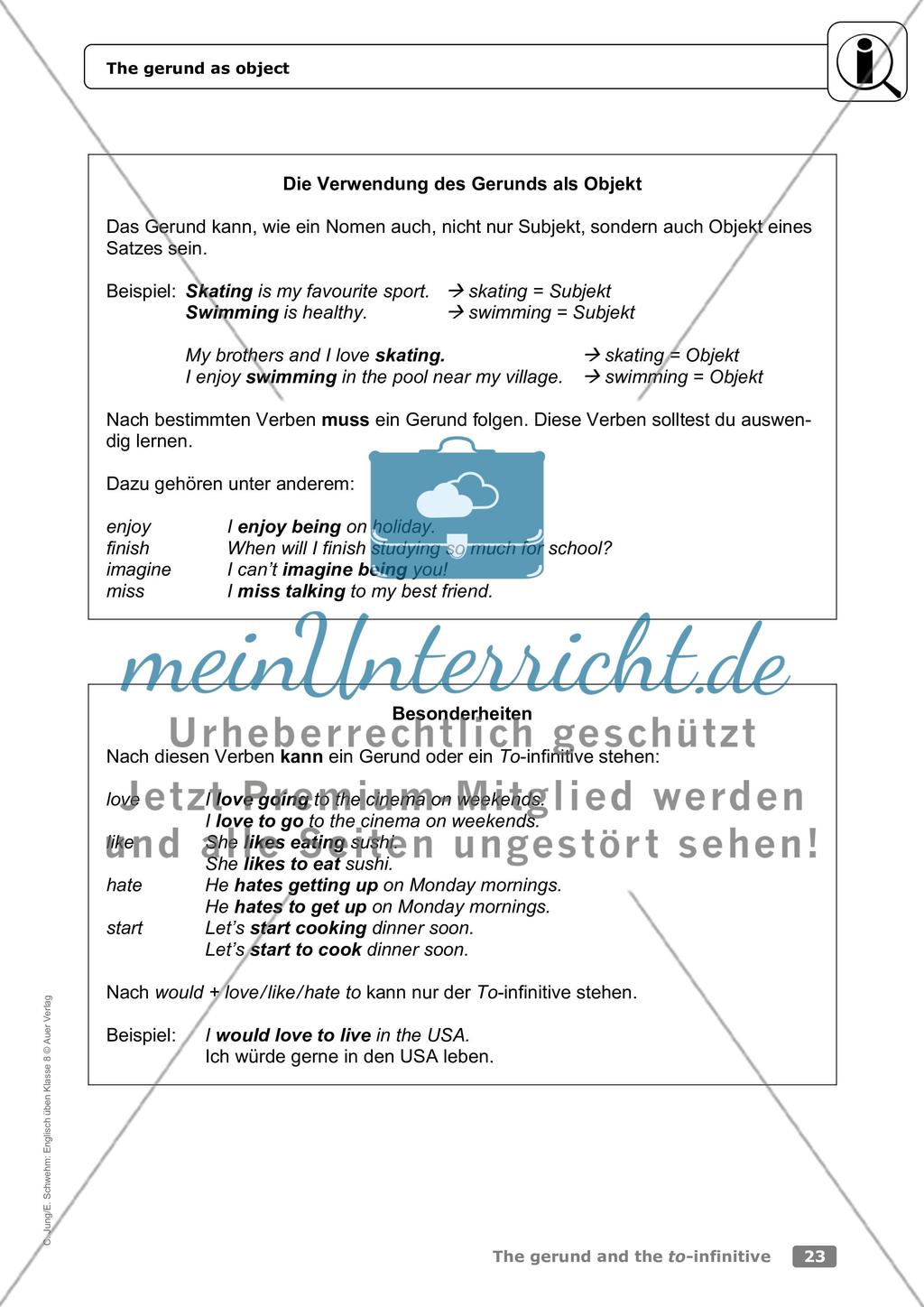 The gerund and the to-infinitive Preview 4