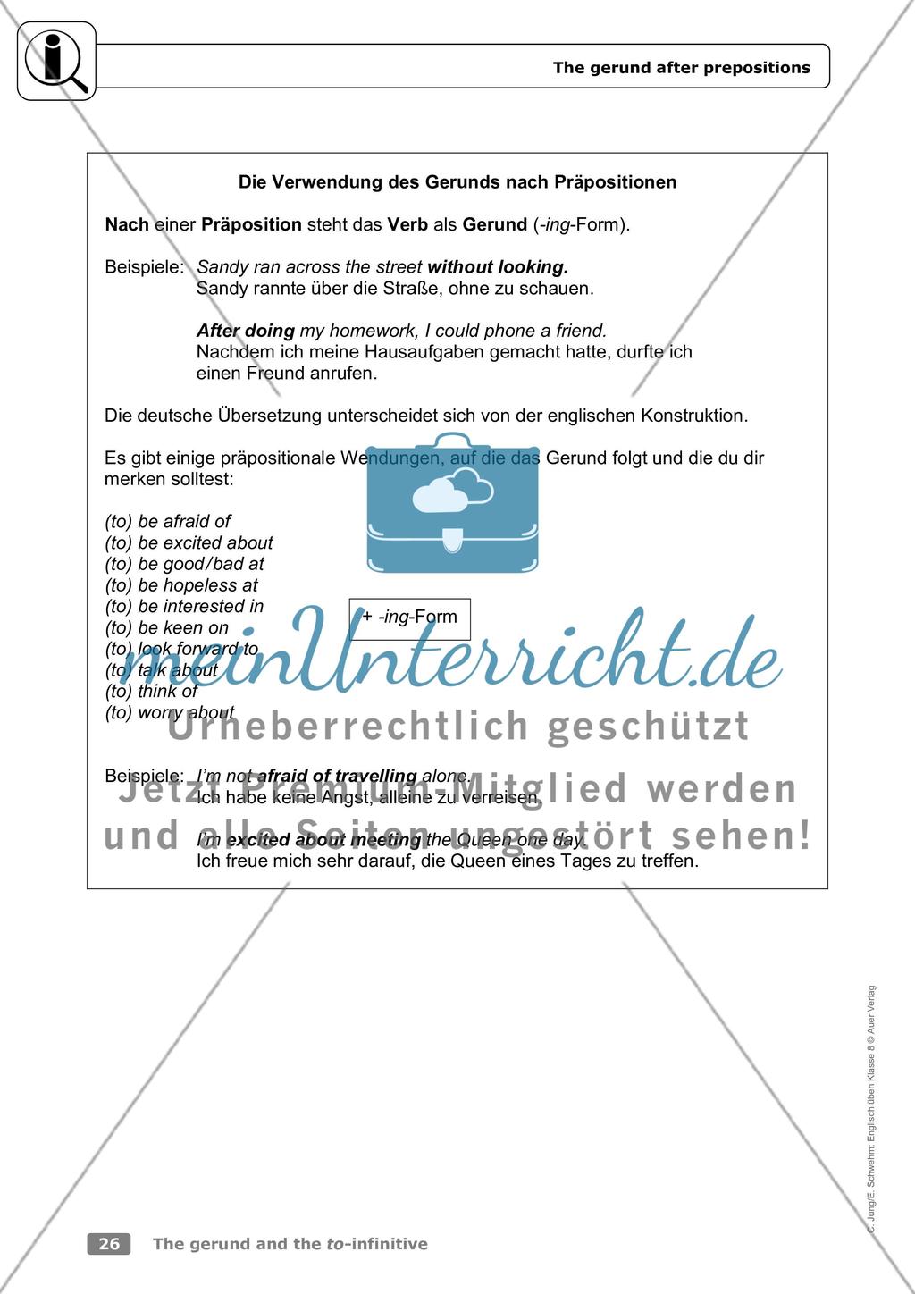 The gerund and the to-infinitive Preview 7
