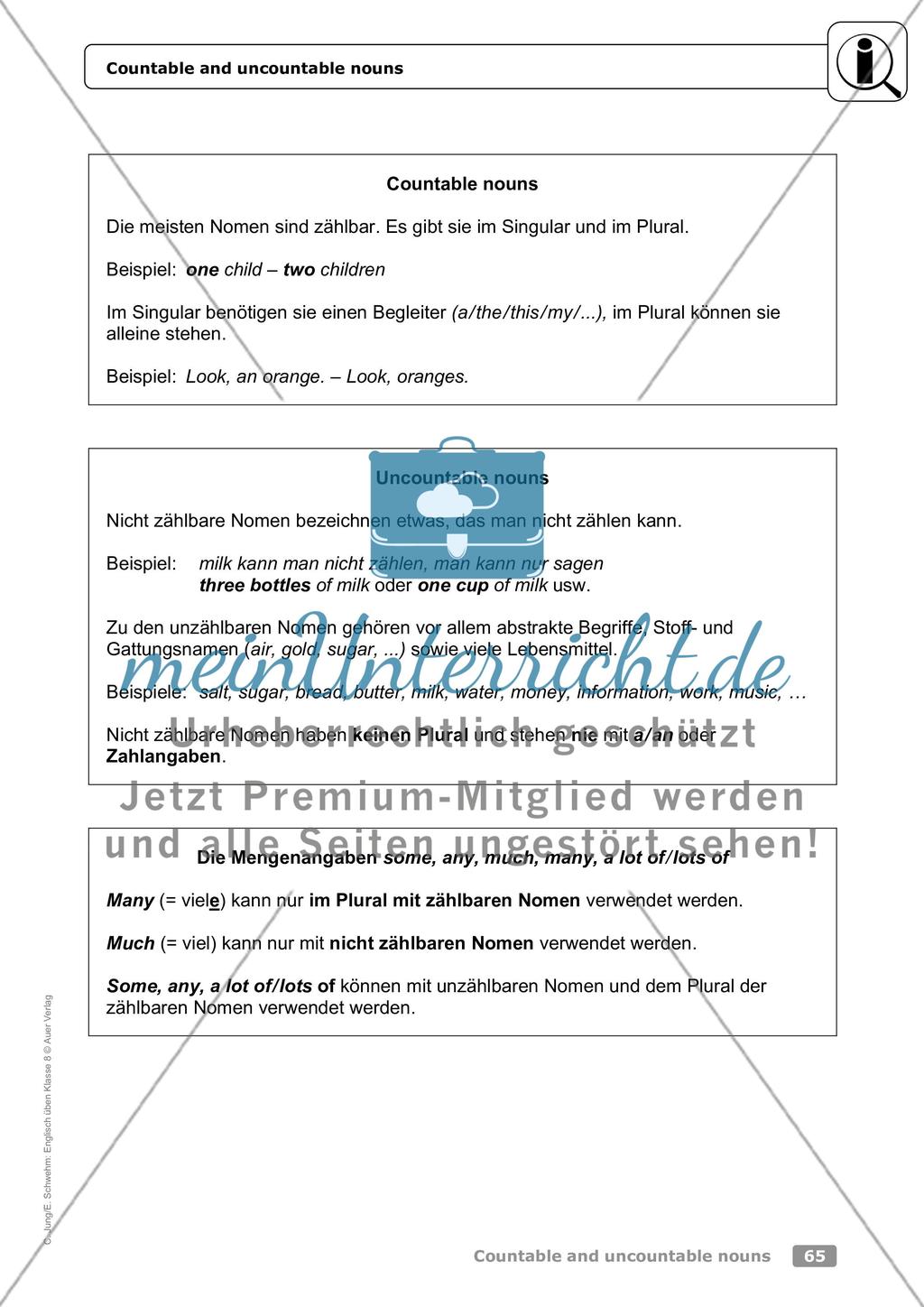Countable and uncountable nouns Preview 1