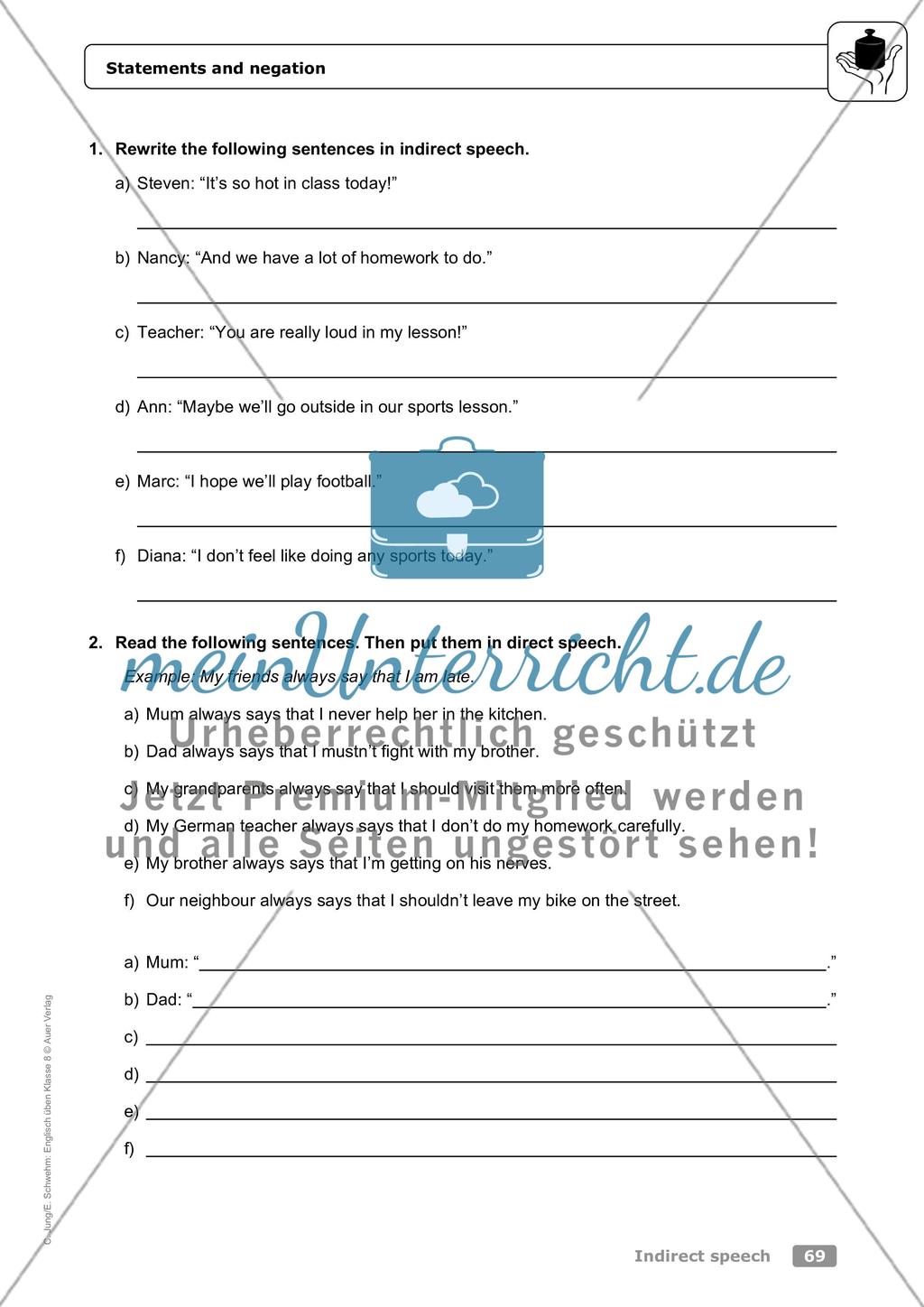 Indirect speech Preview 2