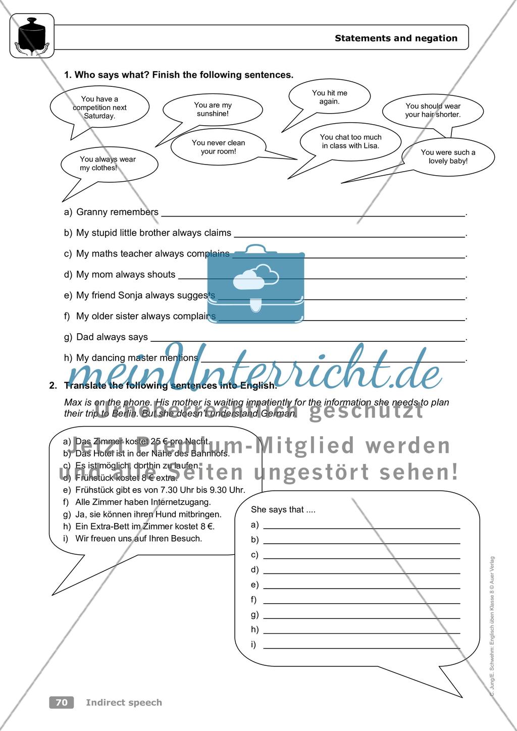 Indirect speech Preview 3