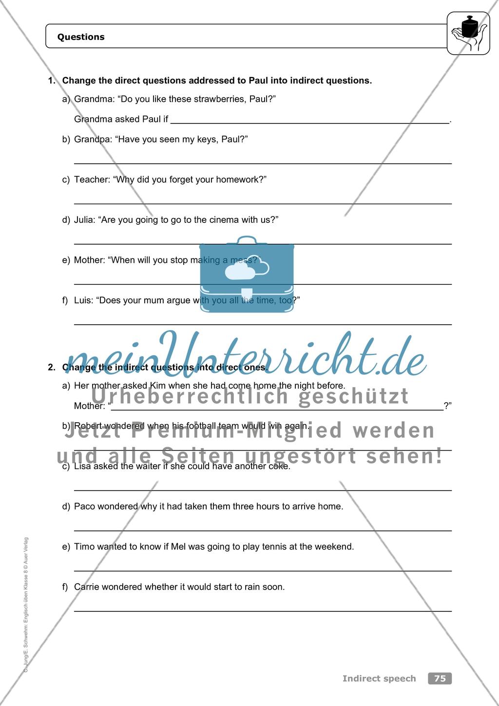 Indirect speech Preview 8
