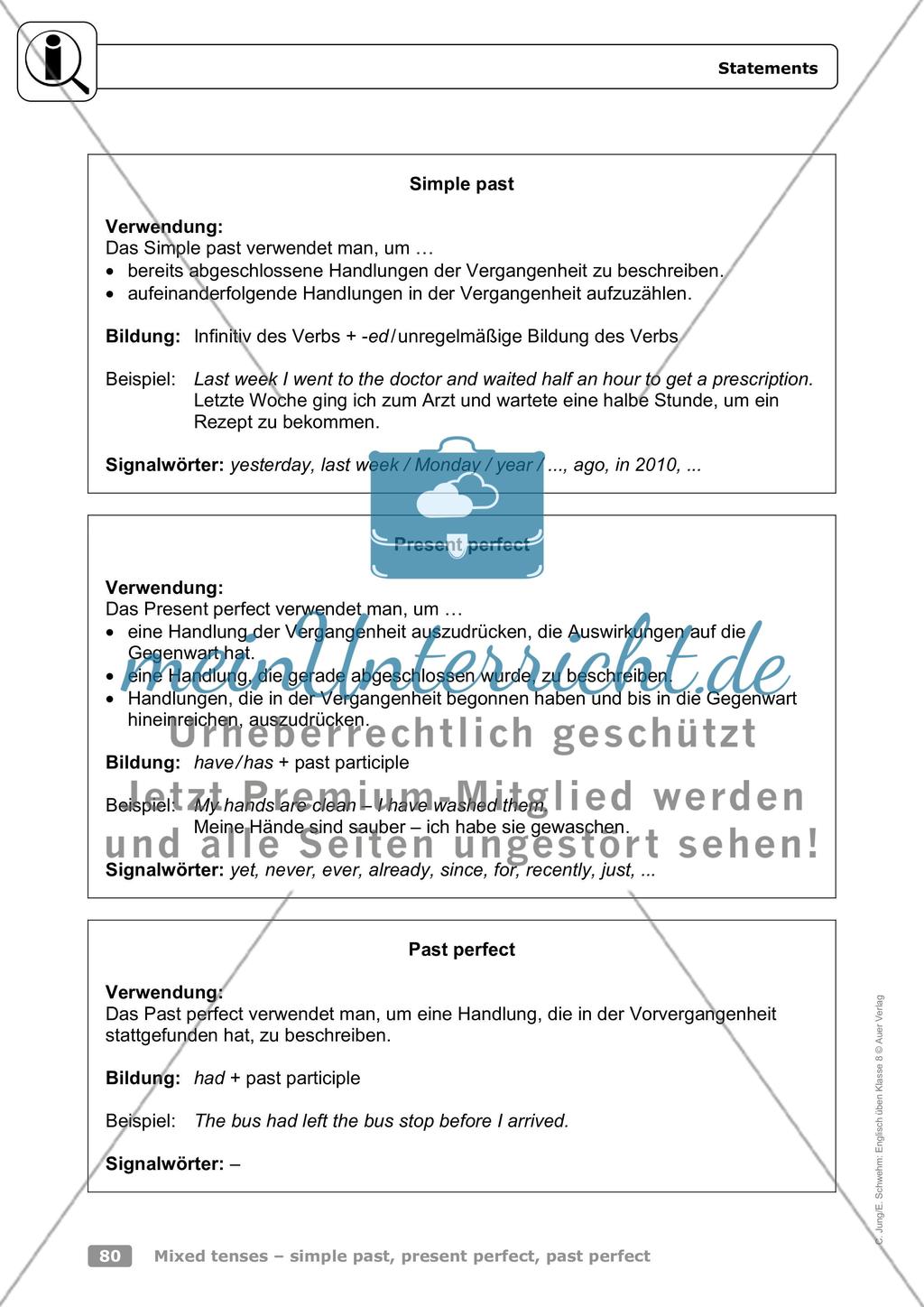 Mixed tenses – simple past, present perfect, past perfect Preview 1