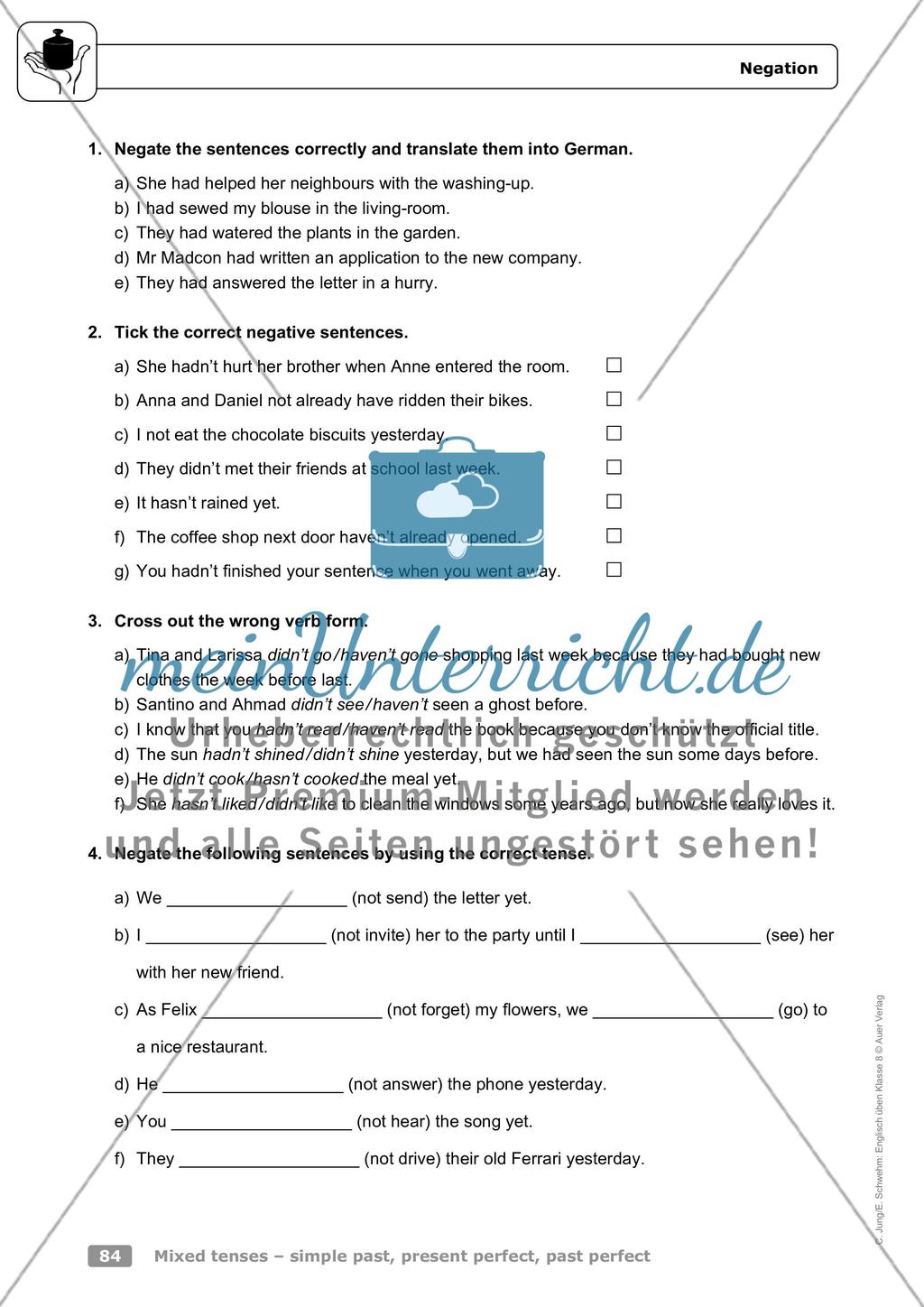 Mixed tenses – simple past, present perfect, past perfect Preview 5