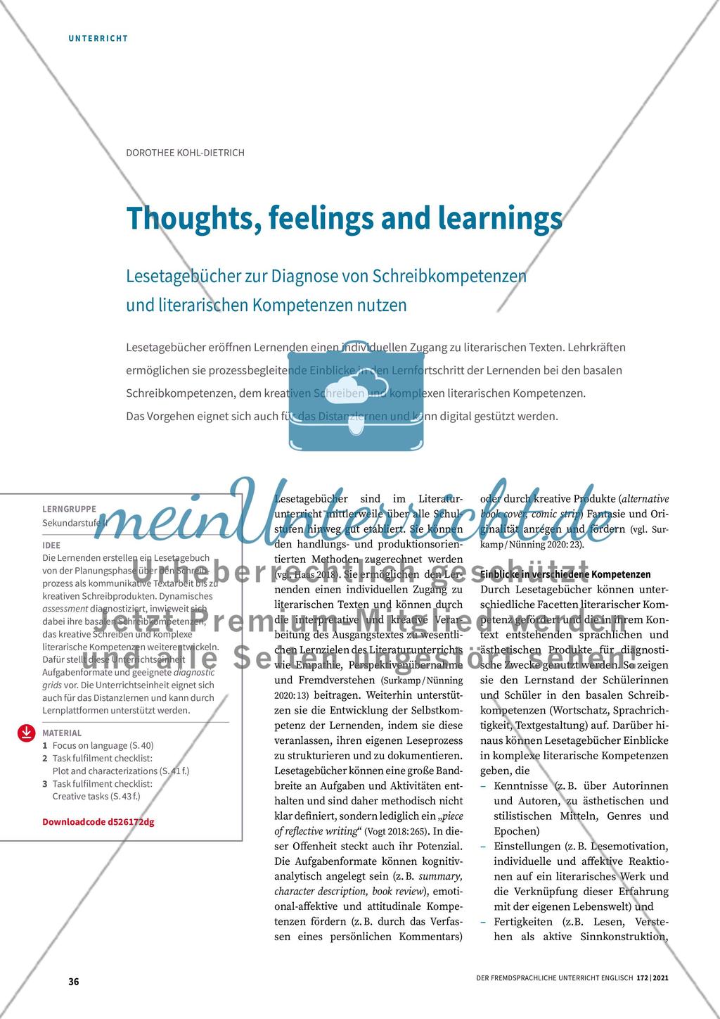 Thoughts, feelings and learnings Preview 1