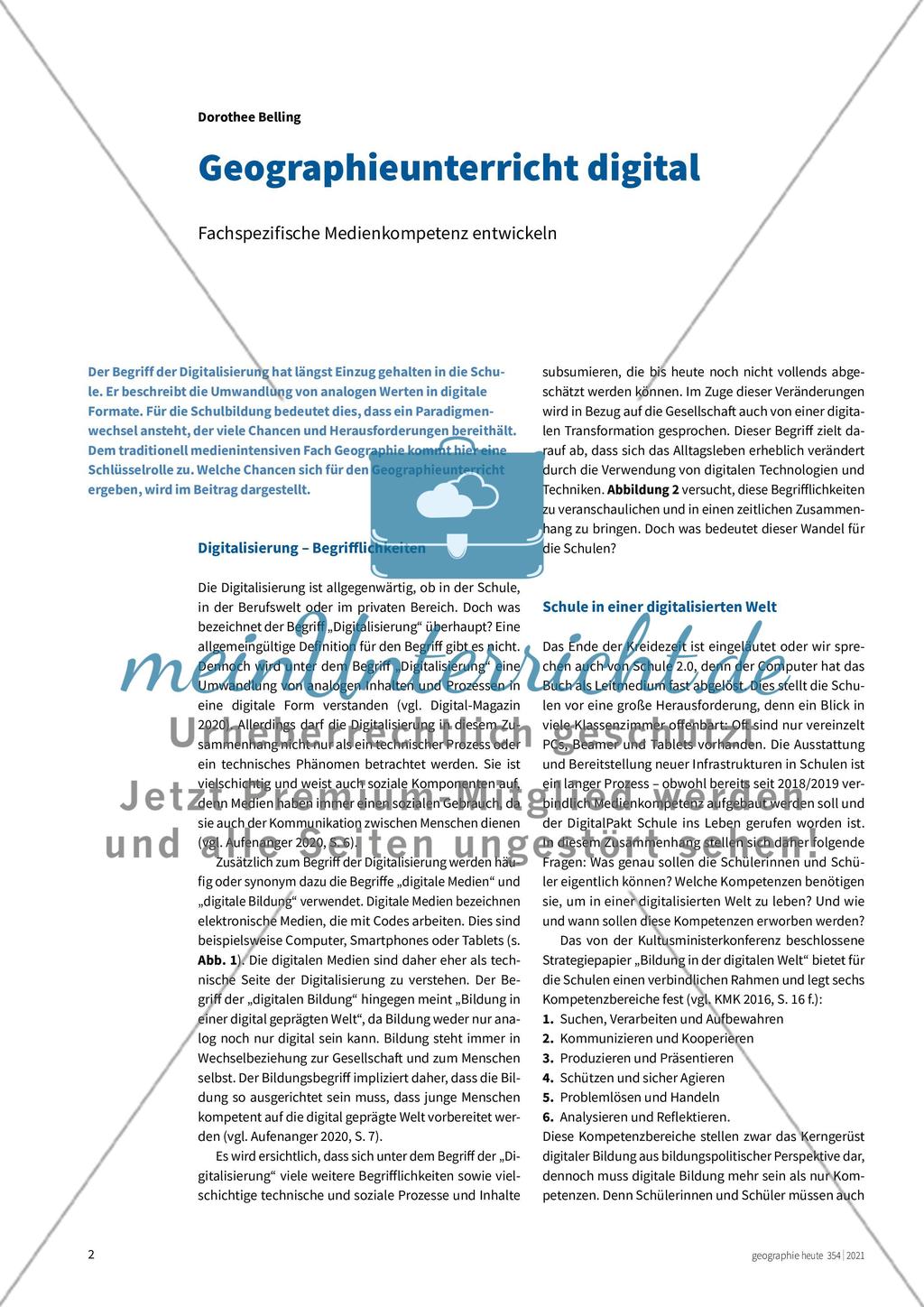 Geographieunterricht digital Preview 1