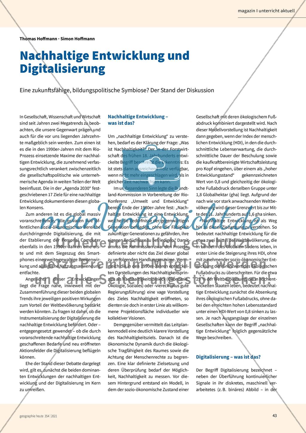 Nachhaltige Entwicklung und Digitalisierung Preview 1