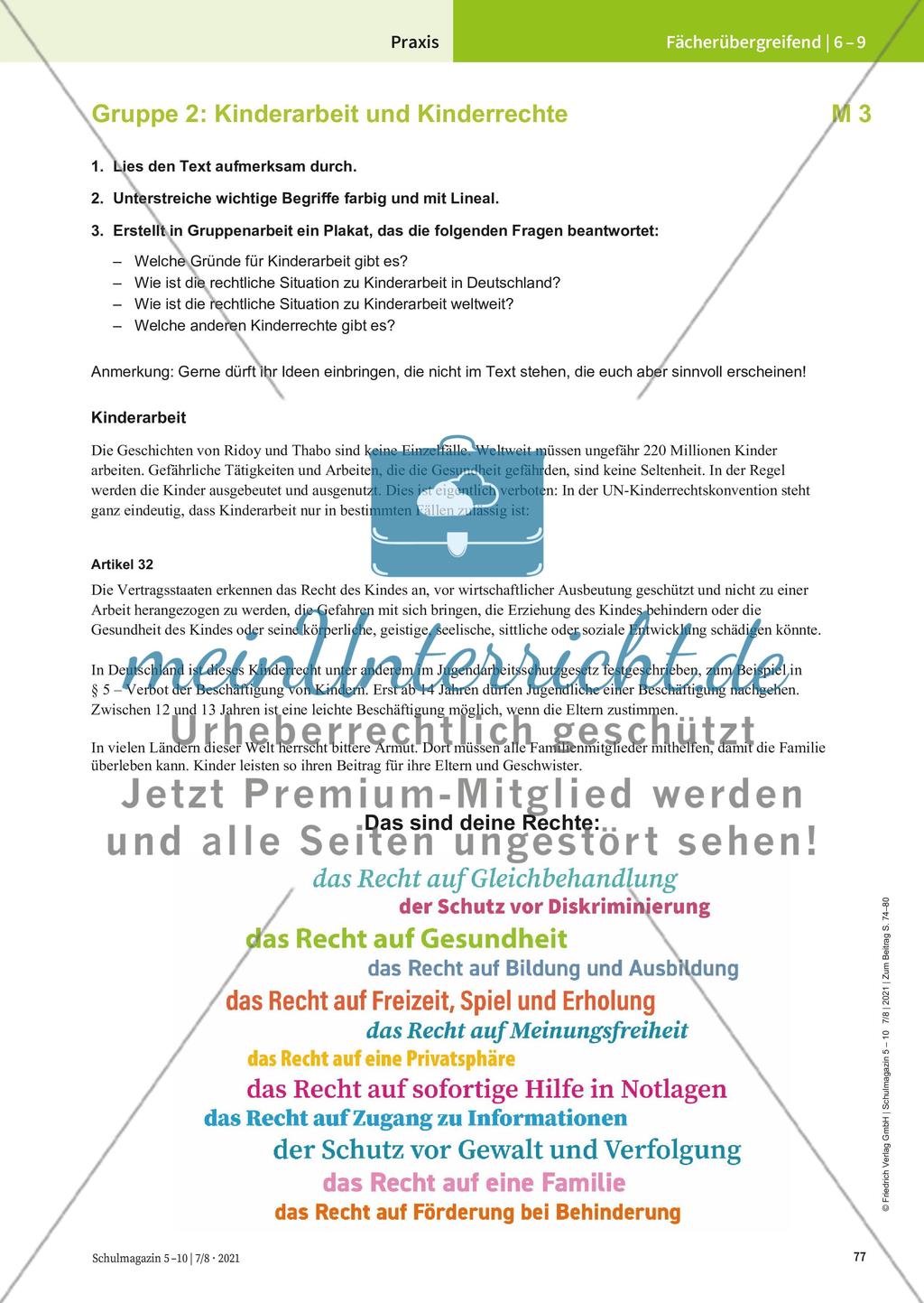 Kinderarbeit und Kinderrechte Preview 4