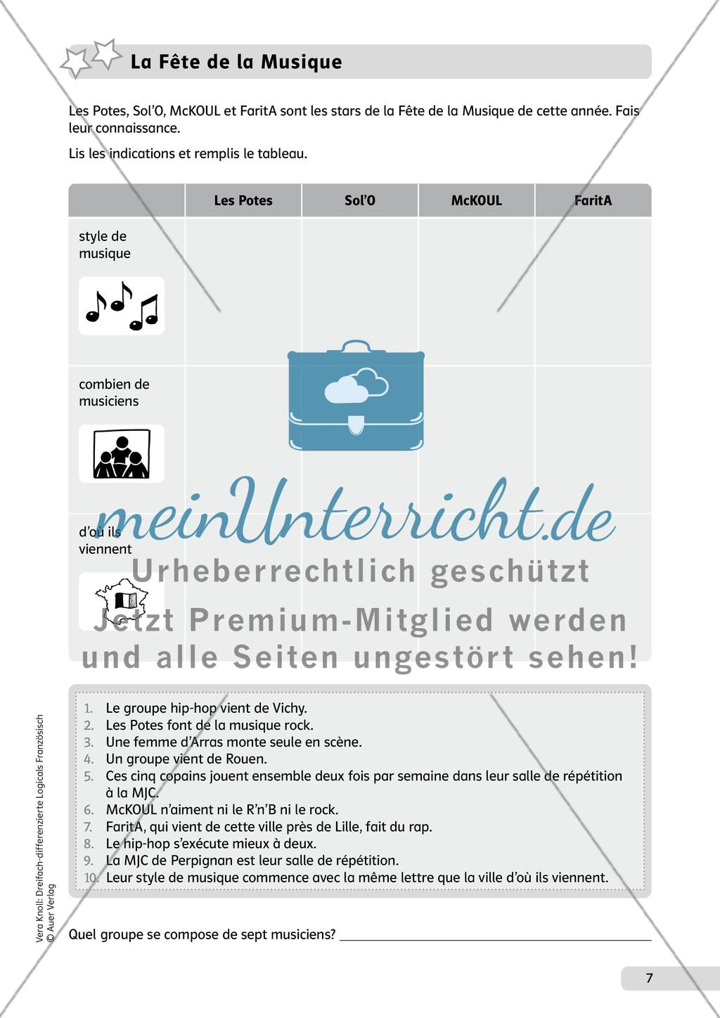 Dreifach-differenzierte Logicals Französisch - Teil 1 Preview 2