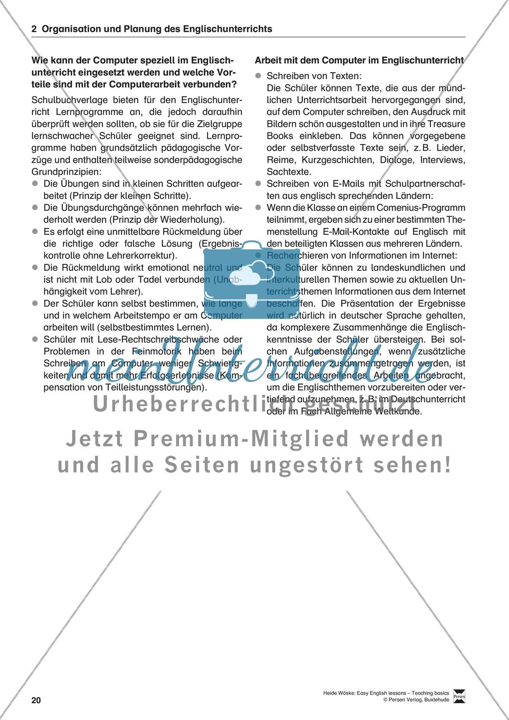 Organisation und Planung des Englischunterrichts Preview 11