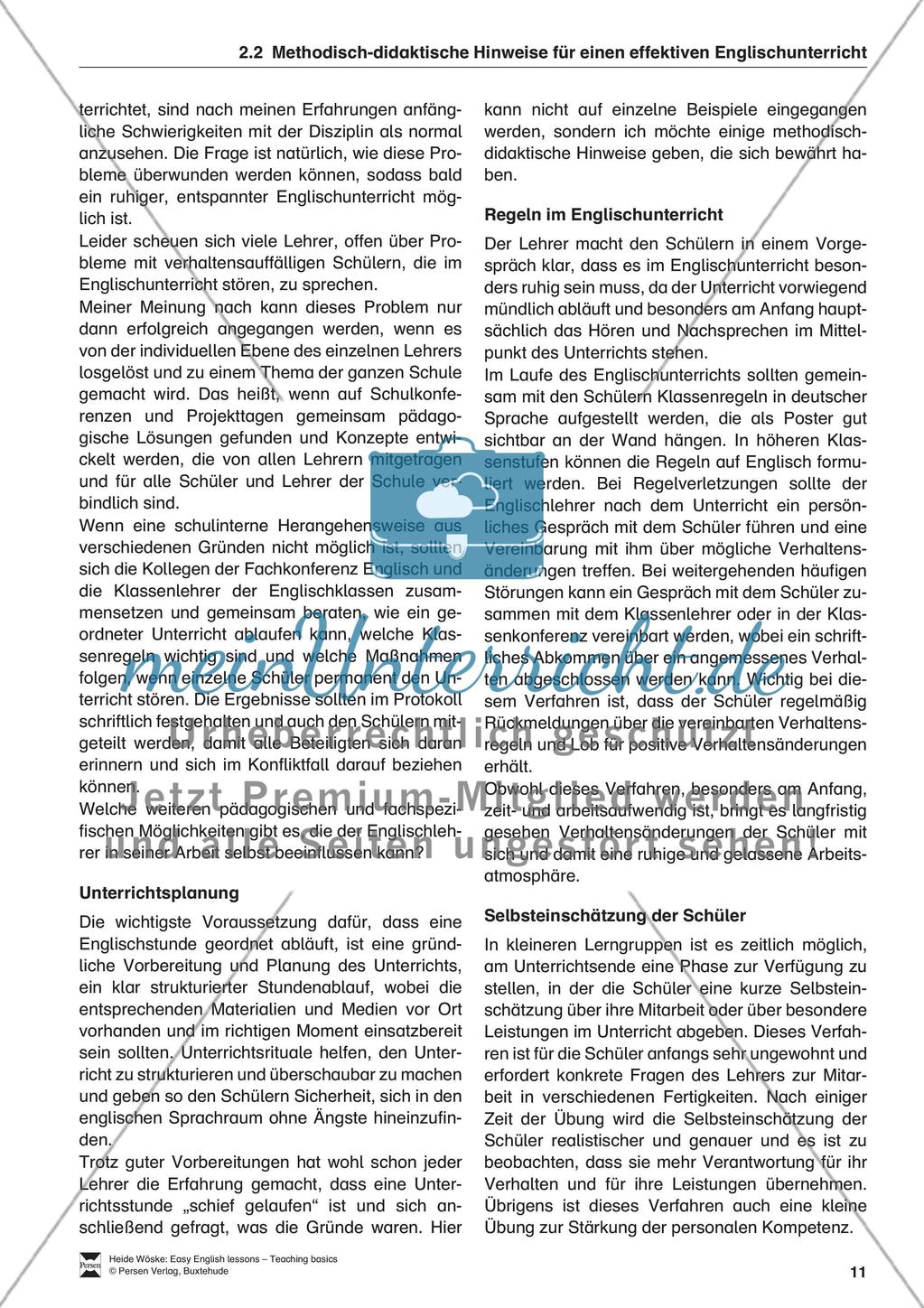 Organisation und Planung des Englischunterrichts Preview 2