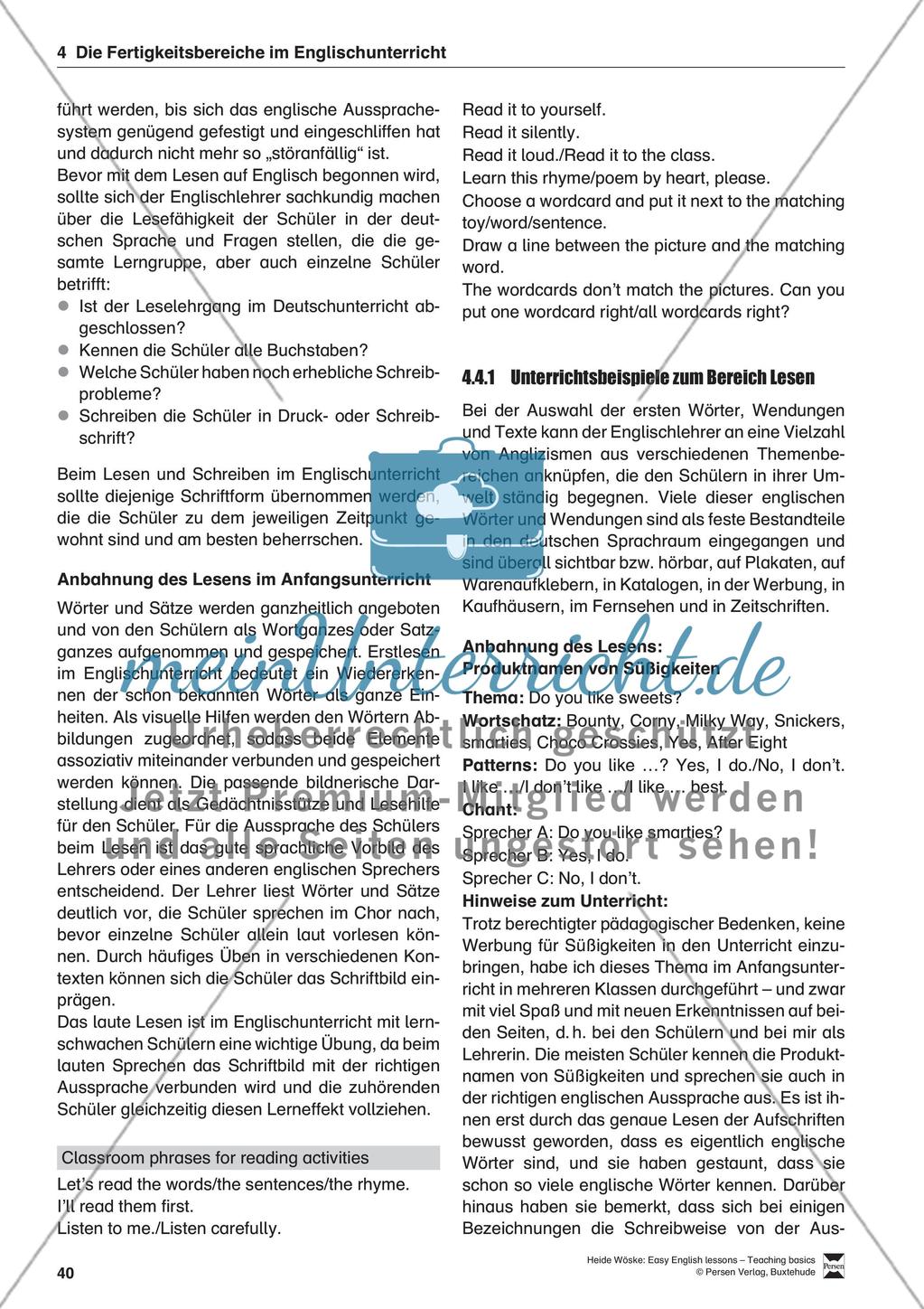 Die Fertigkeitsbereiche im Englischunterricht Preview 6