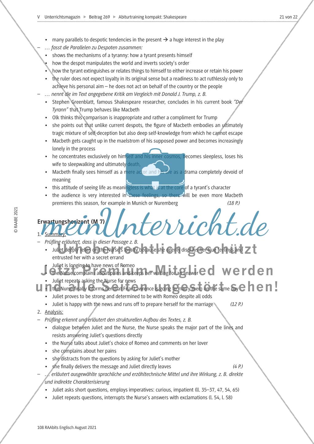 Abiturtraining kompakt: Shakespeare - curse or blessing for young audiences? Preview 21