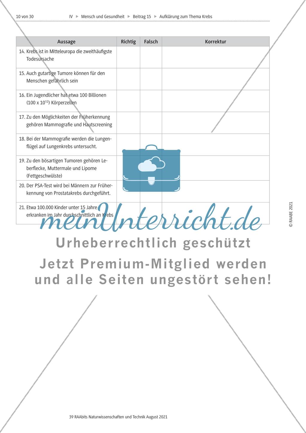 Einführung in das Thema Krebs Preview 3