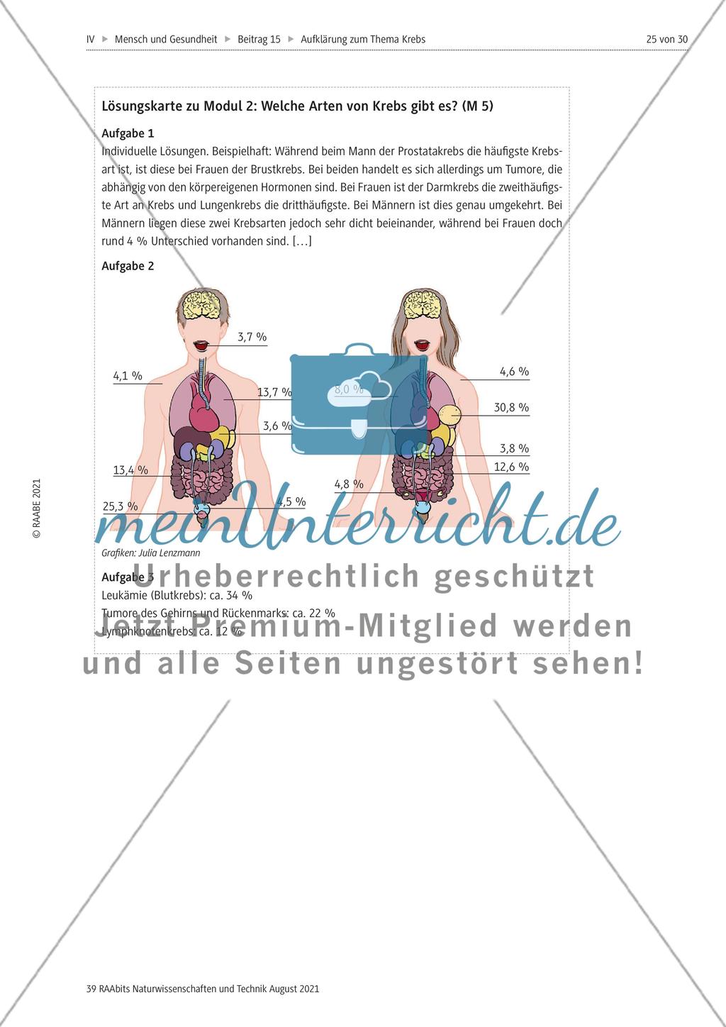 Alles zum Thema Krebs - Stationenlernen Preview 13