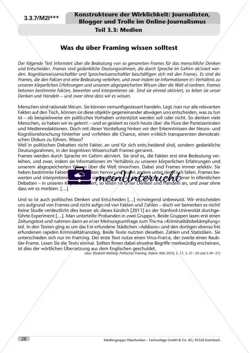 Konstrukteure der Wirklichkeit: Journalisten, Blogger und Trolle im Online-Journalismus Preview 28