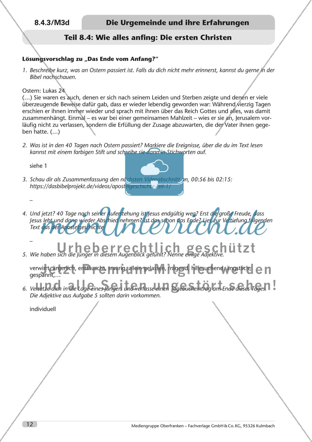 Die Urgemeinde und ihre Erfahrungen Preview 13