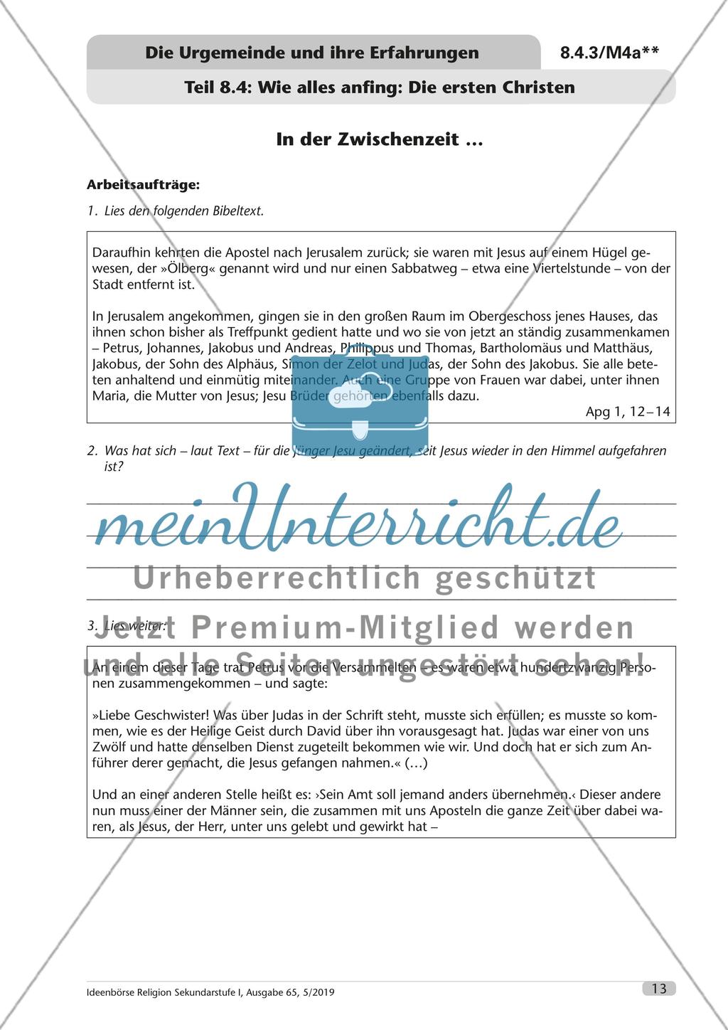Die Urgemeinde und ihre Erfahrungen Preview 14
