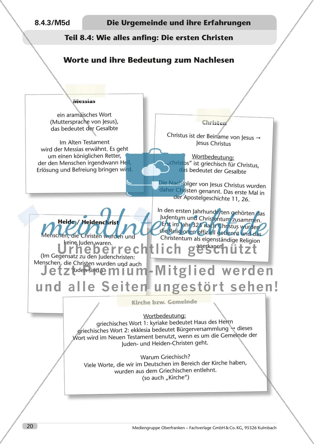 Die Urgemeinde und ihre Erfahrungen Preview 21