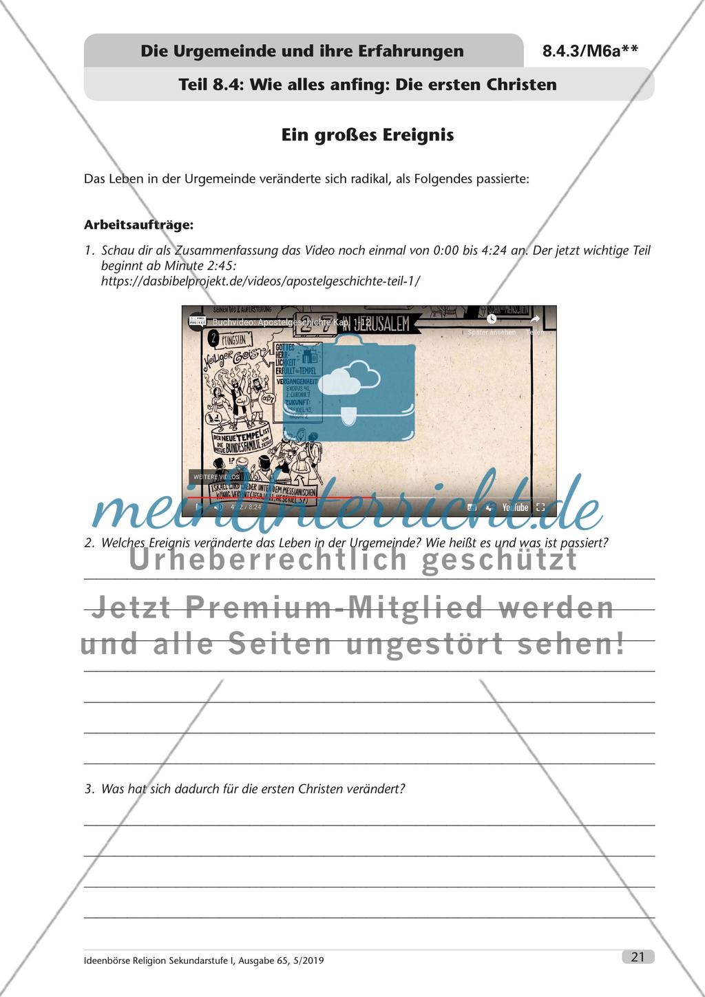 Die Urgemeinde und ihre Erfahrungen Preview 22