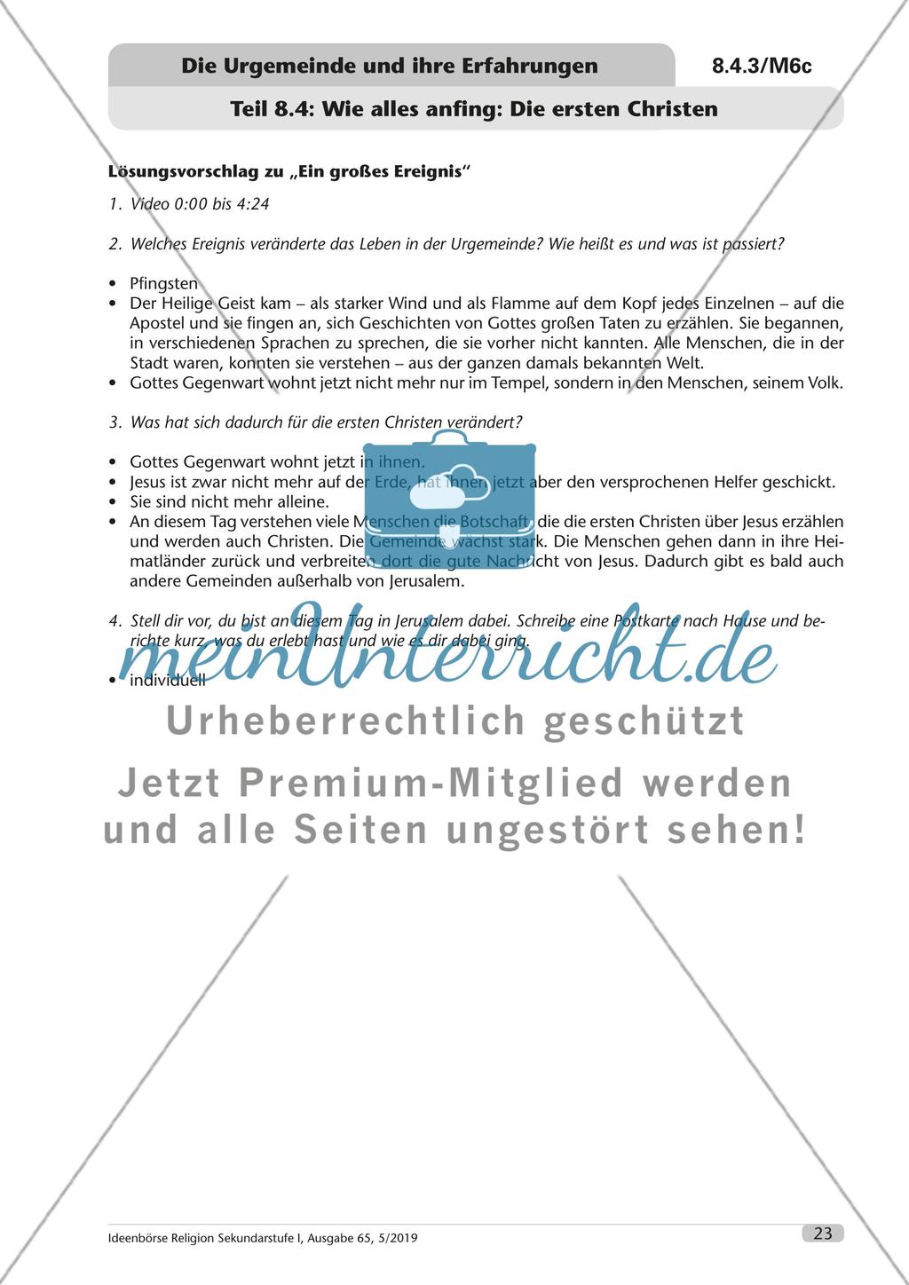 Die Urgemeinde und ihre Erfahrungen Preview 24