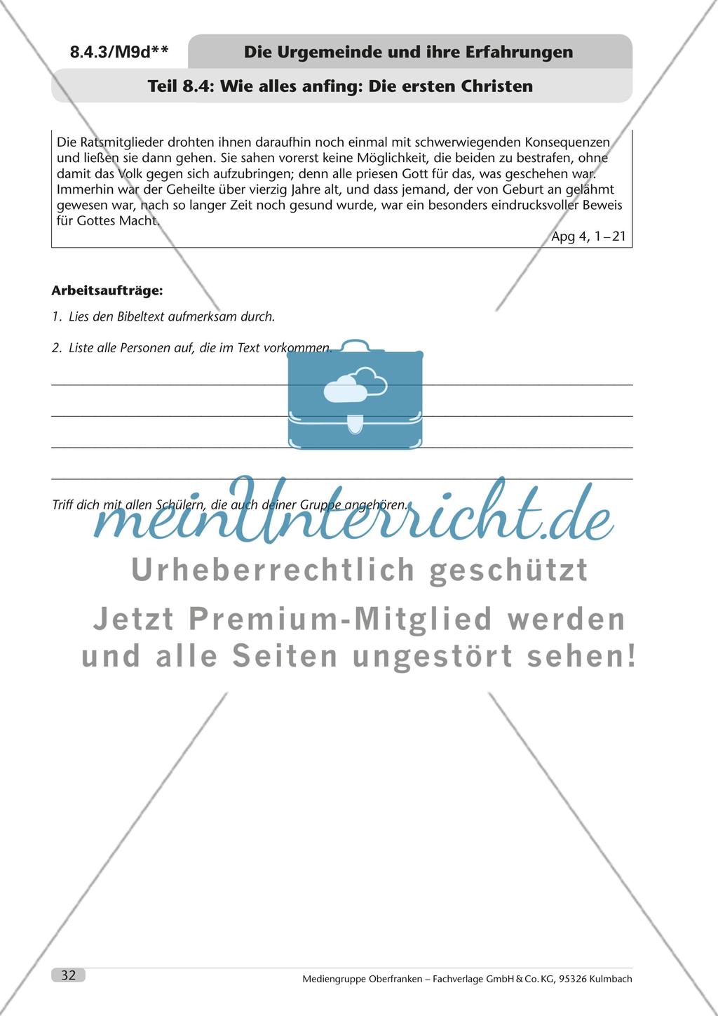Die Urgemeinde und ihre Erfahrungen Preview 33