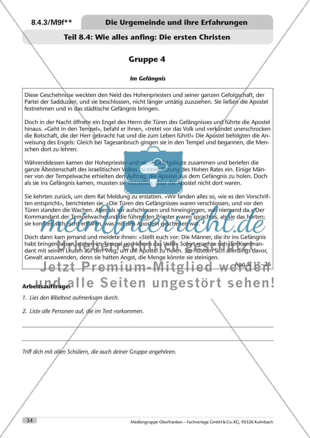 Die Urgemeinde und ihre Erfahrungen Preview 35