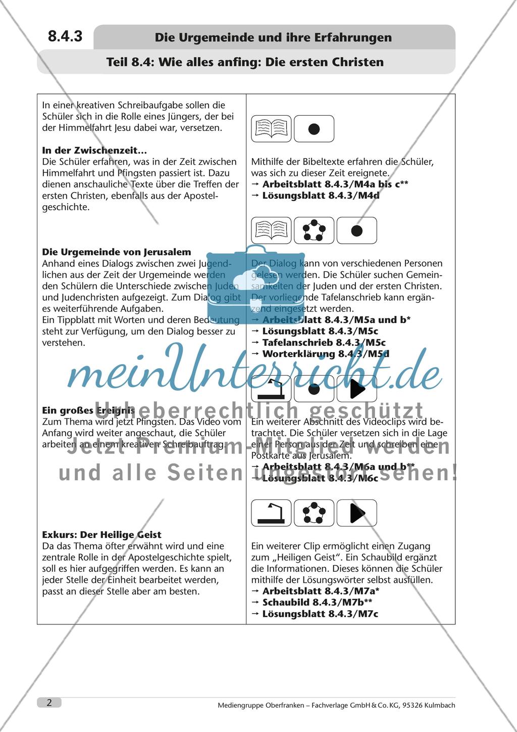Die Urgemeinde und ihre Erfahrungen Preview 3