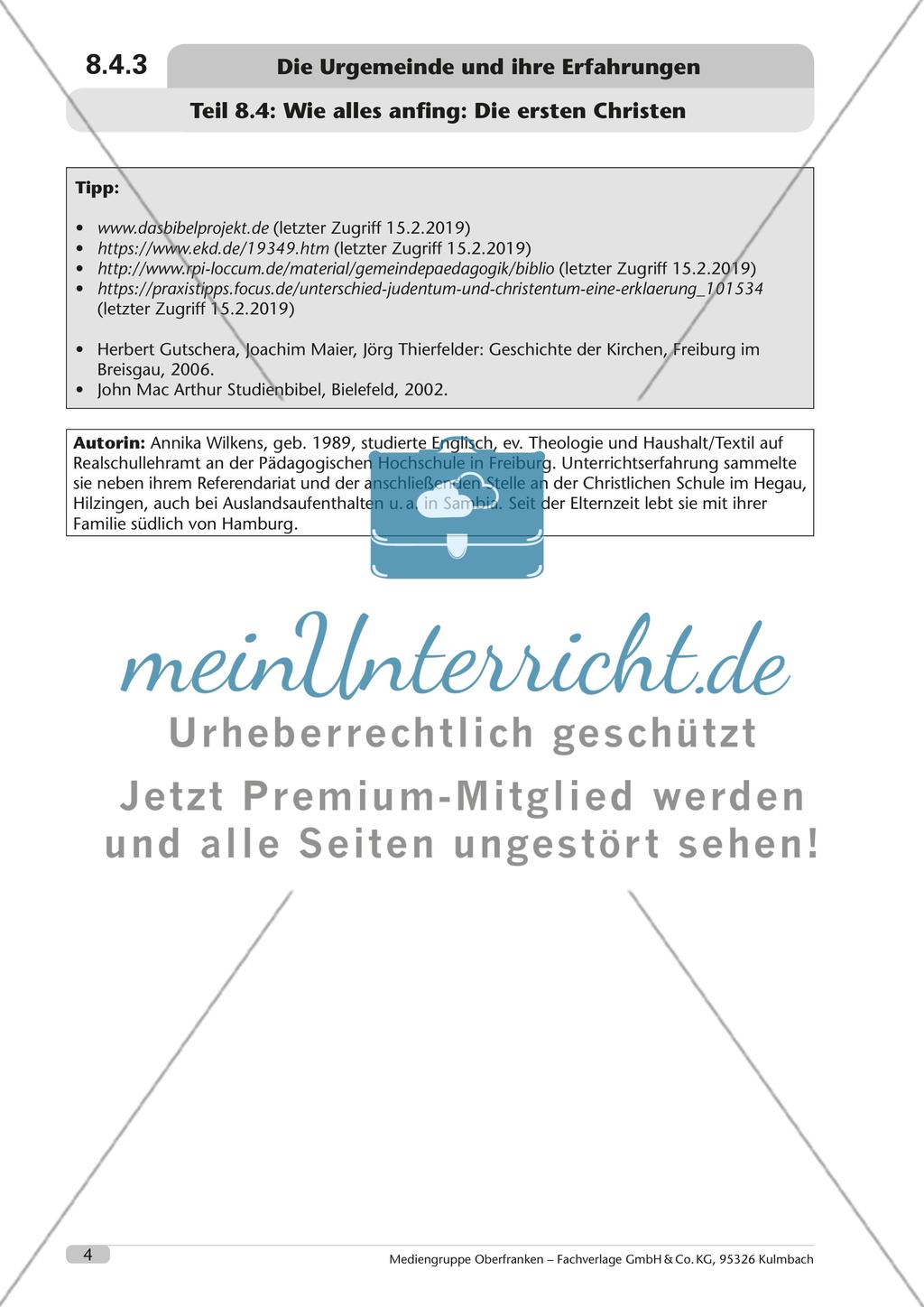 Die Urgemeinde und ihre Erfahrungen Preview 5
